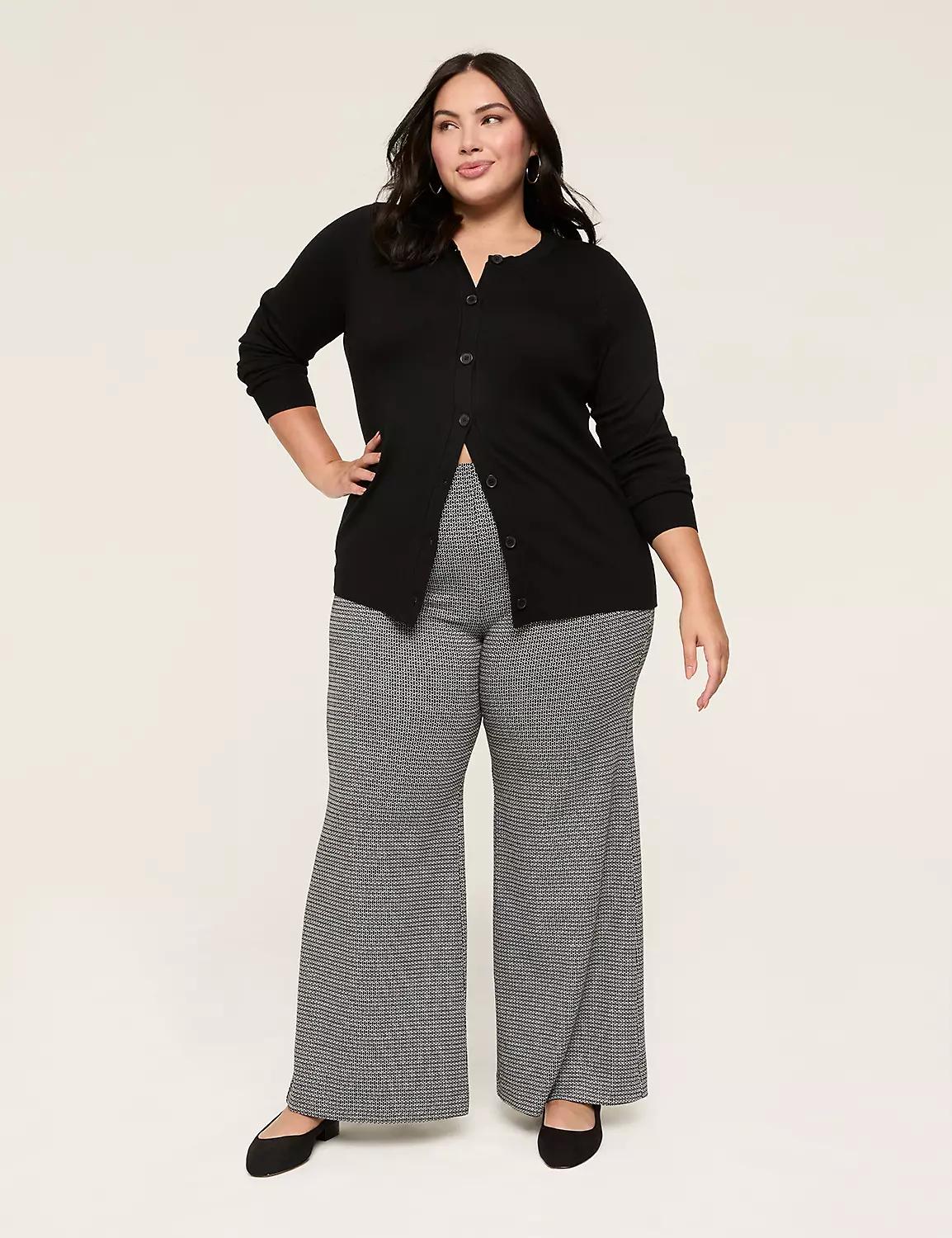 Knit Pull-On Wide Leg Palazzo Pant Product Image