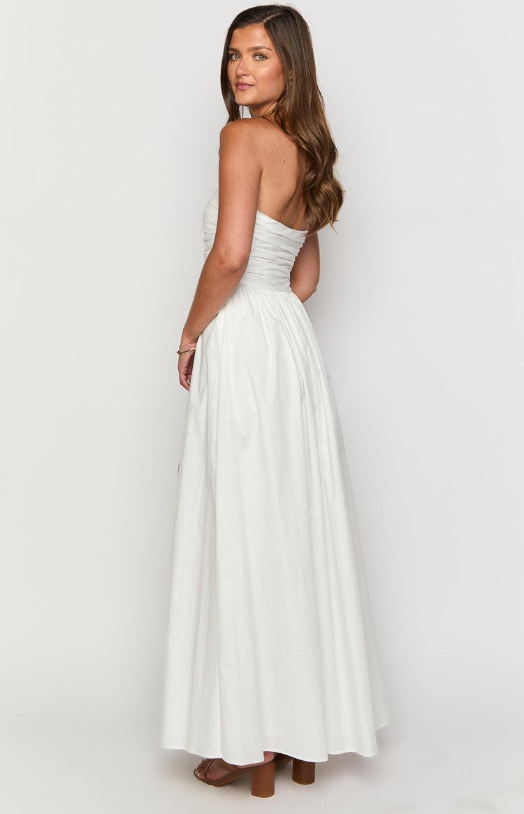 Josianne White Strapless Maxi Dress Product Image