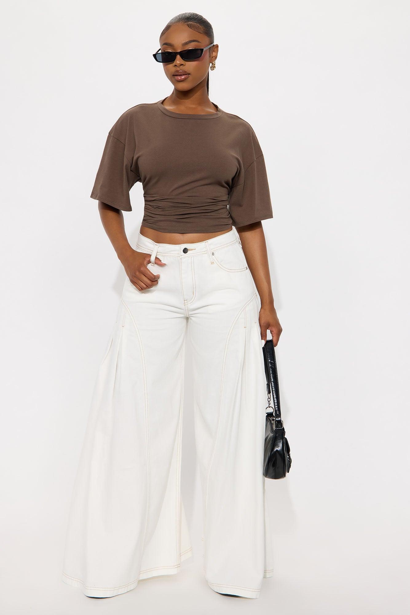 Alicante Wide Leg Jeans - White Female Product Image