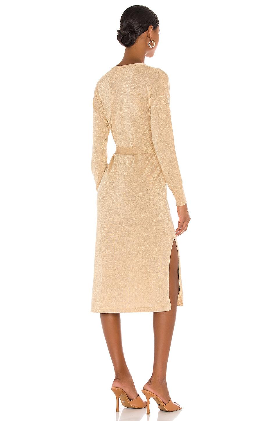 Lovers and Friends Azita Wrap Dress in Gold Product Image