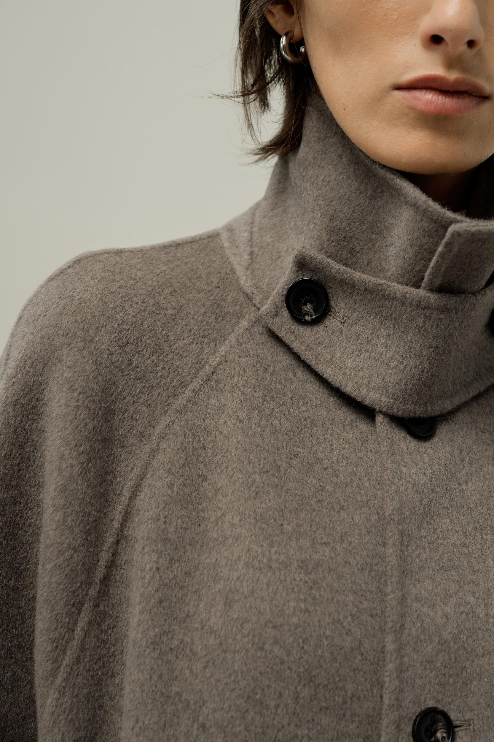 Oversized Double-Faced Silk-Wool Coat Product Image