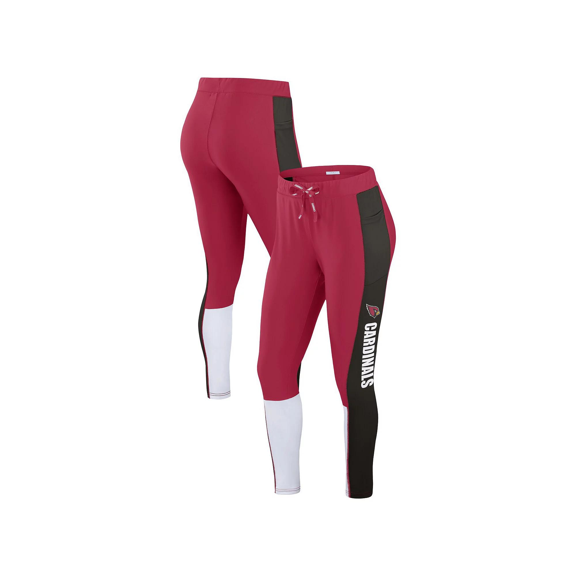 Women's WEAR by Erin Andrews Cardinal/Black Arizona Cardinals Color-Block Leggings, Size: XS, Red Product Image