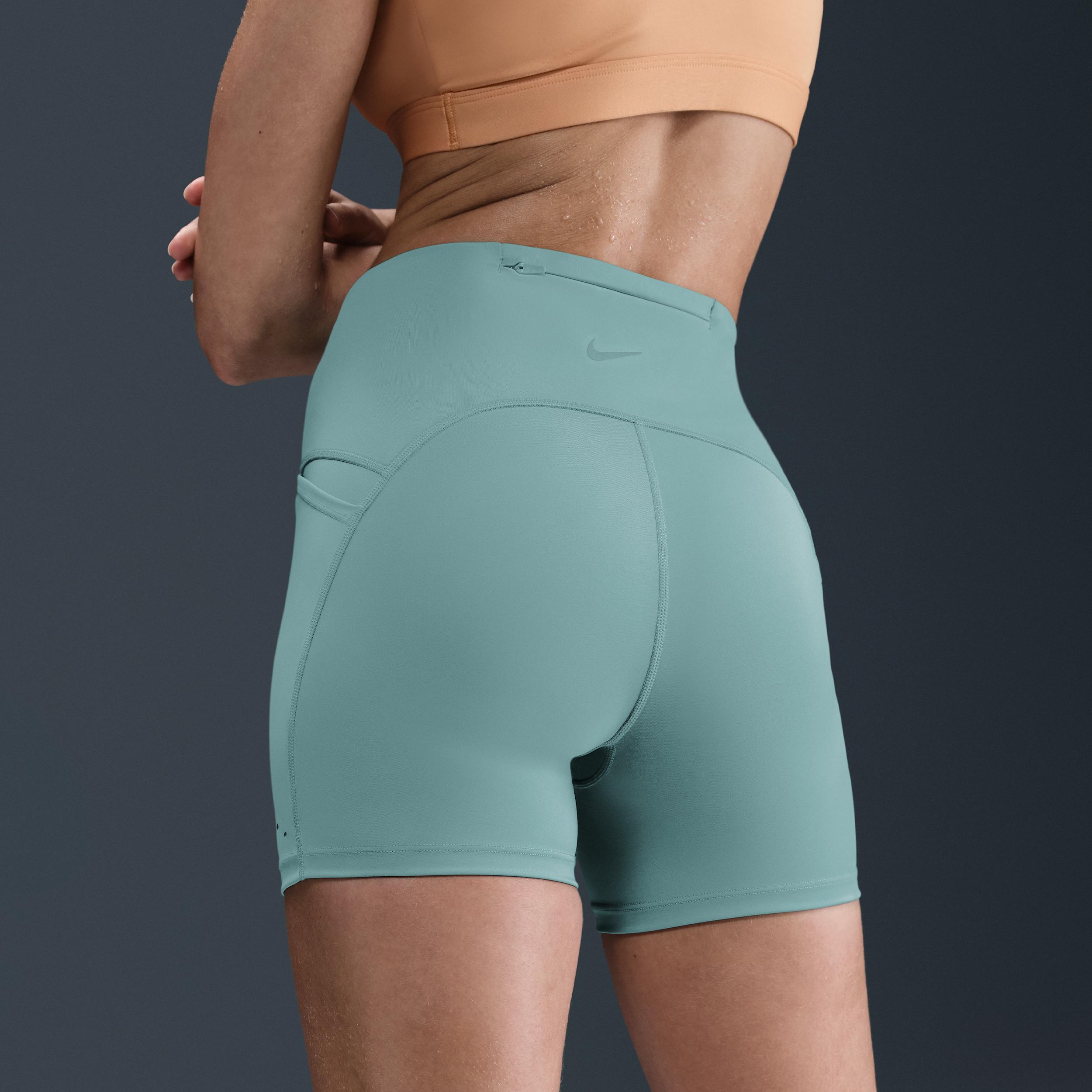 Nike Womens Swift High-Waisted 4 Tight Running Shorts with Pockets | HJ2258-017 Product Image