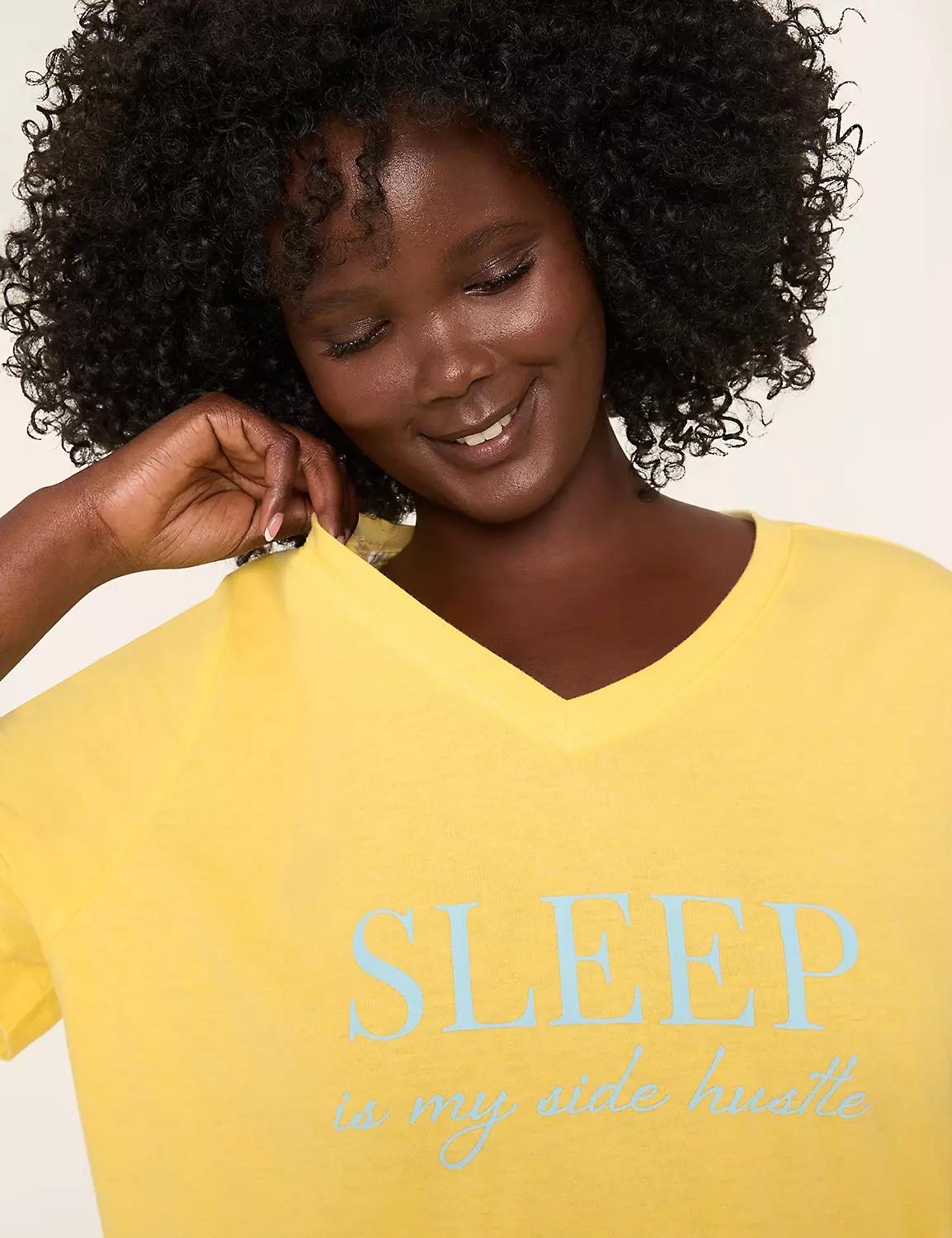 Comfy Cotton Tunic Tee & Bike Short PJ Set Product Image