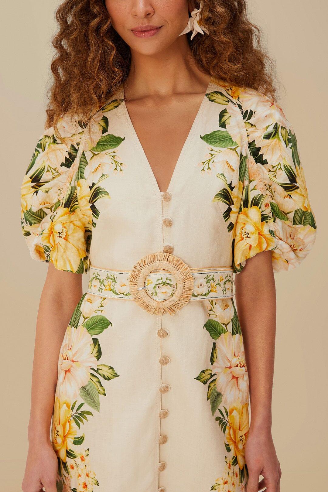 Sand Garden Cascade Euroflax™ Premium Linen Mini Dress Product Image