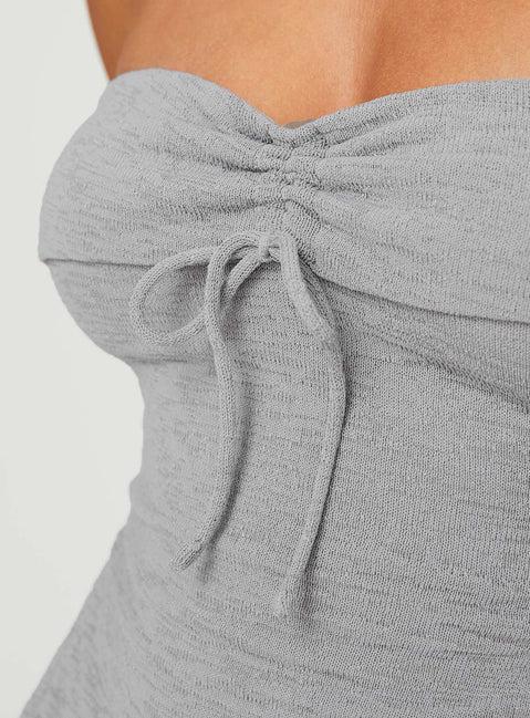 Laurenita Longline Tube Top Grey Product Image