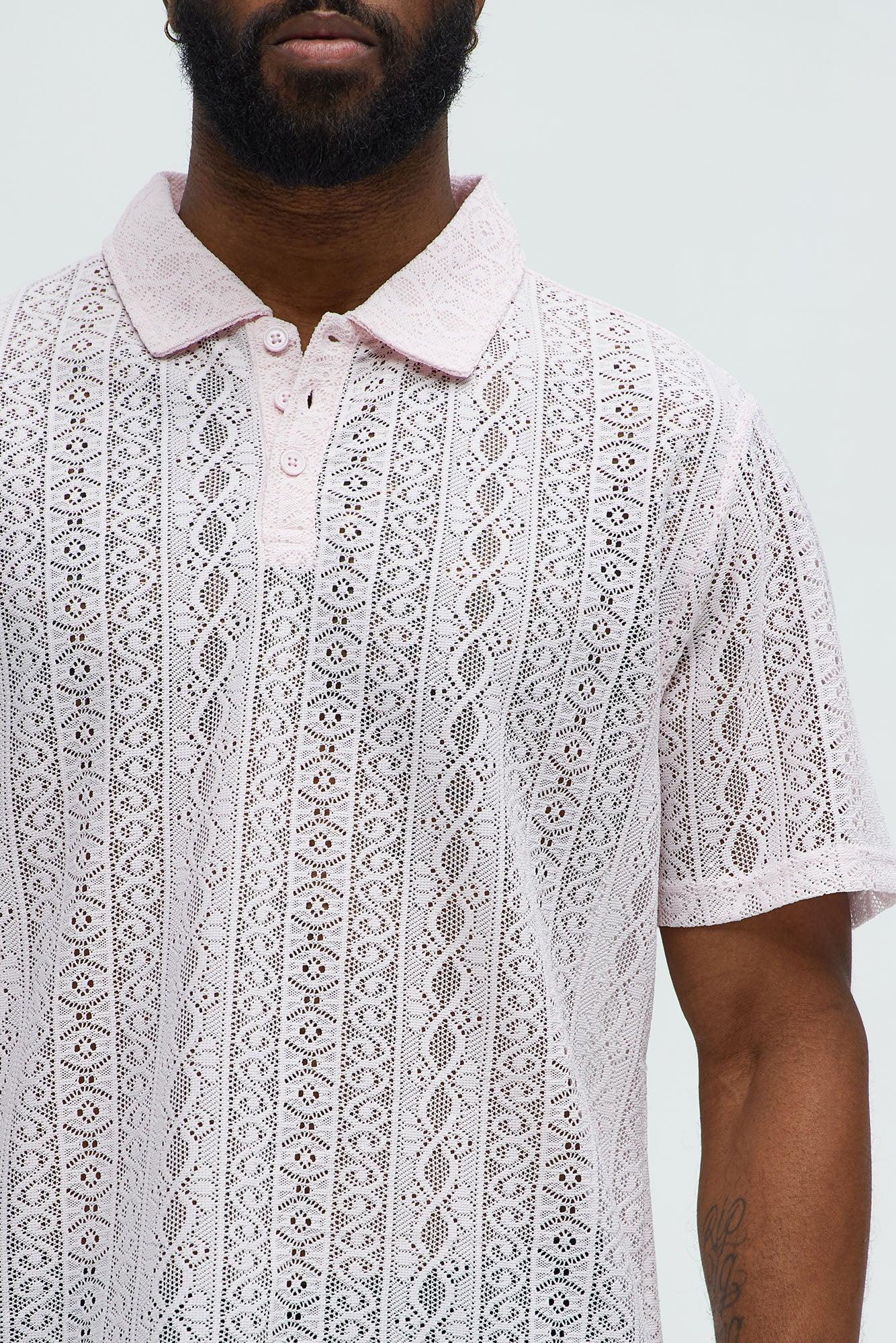Rue Khali Knit Polo Shirt - Pink Product Image