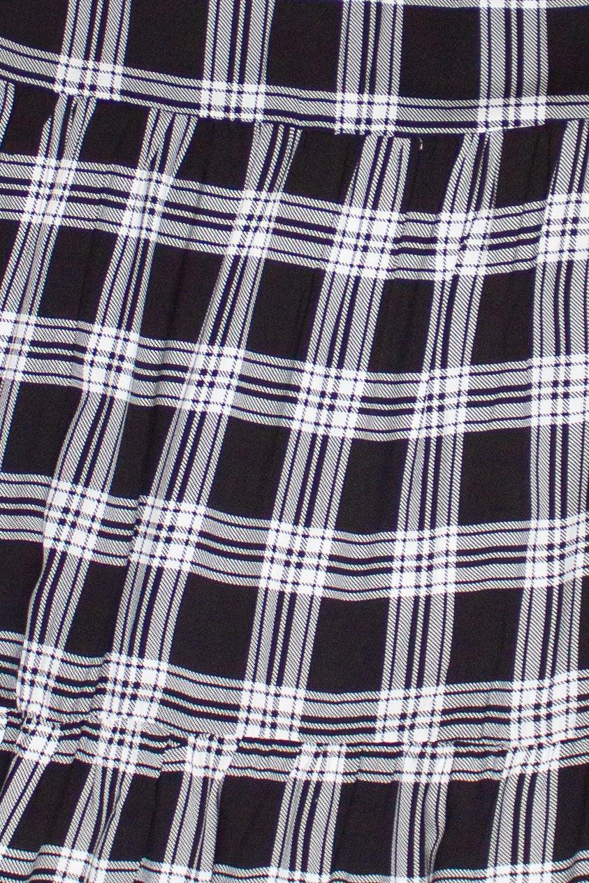 Plaid Tiered Maxi Skirt Product Image