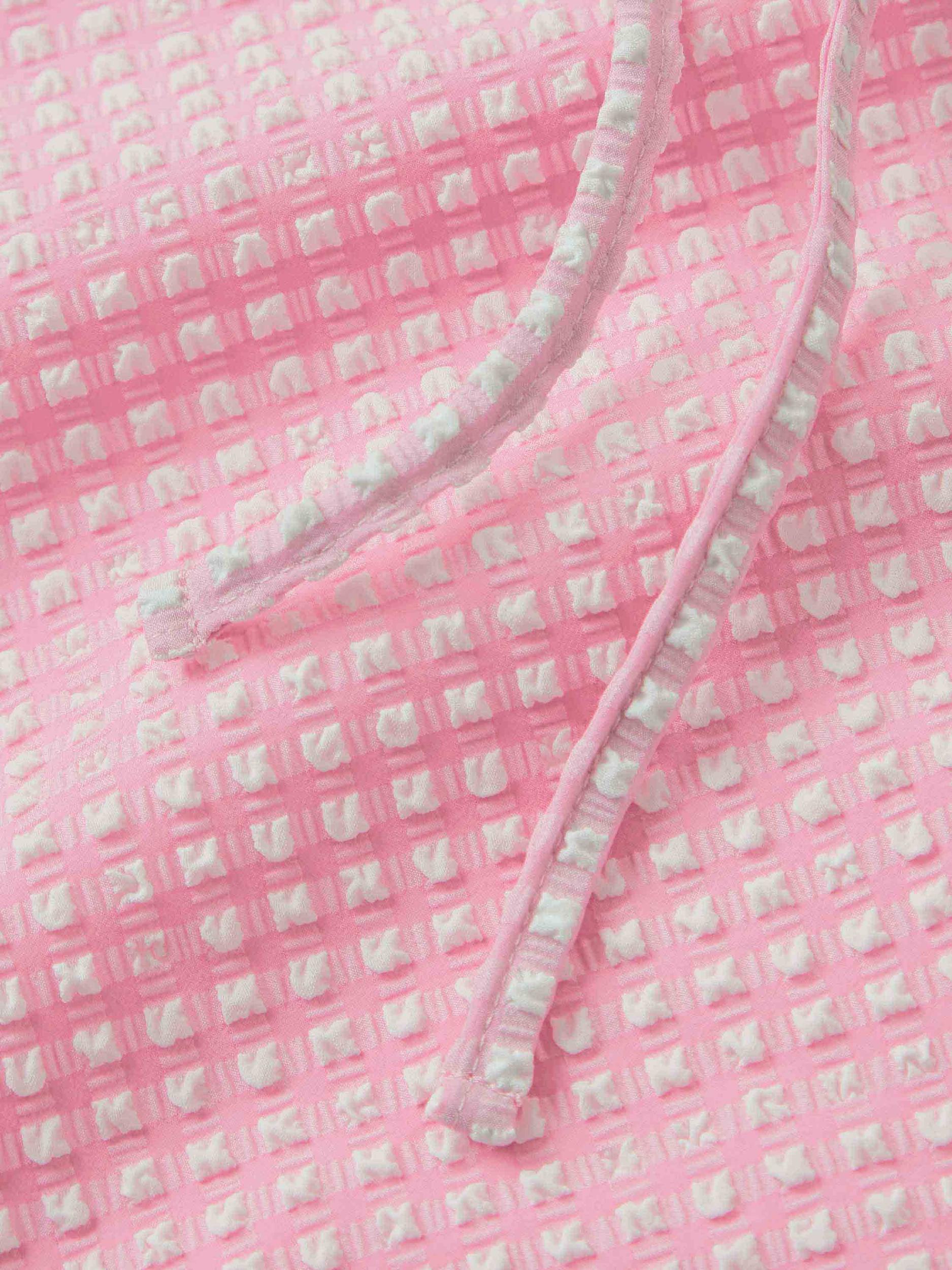 Gingham Seersucker Short Sarong - Milkshake Gingham Product Image