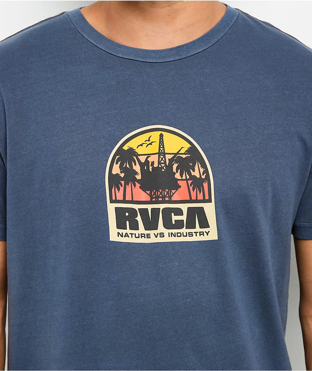 RVCA Bluffset Navy T-Shirt Product Image