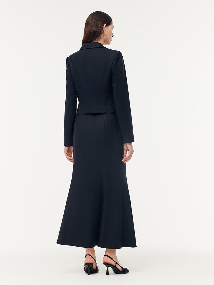 Cashmere Wool Blazer And Mermaid Skirt Two-Piece Set Product Image