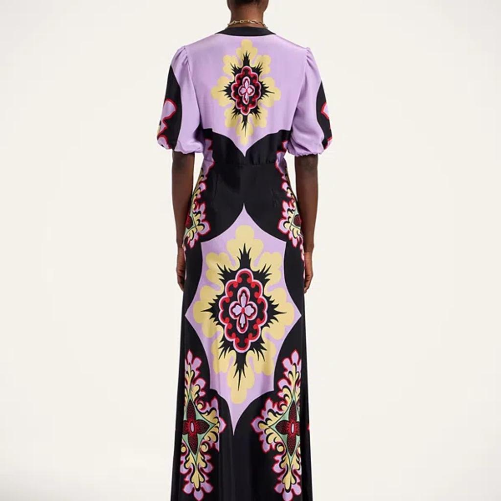 LA DOUBLEJ Marlene Silk Crepe De Chine Maxi Dress In Multi Product Image