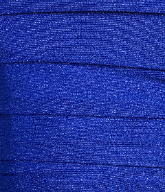 Midnight Doll Jersey Knit Satin Scoop Spaghetti Strap Strappy Back Dress Product Image