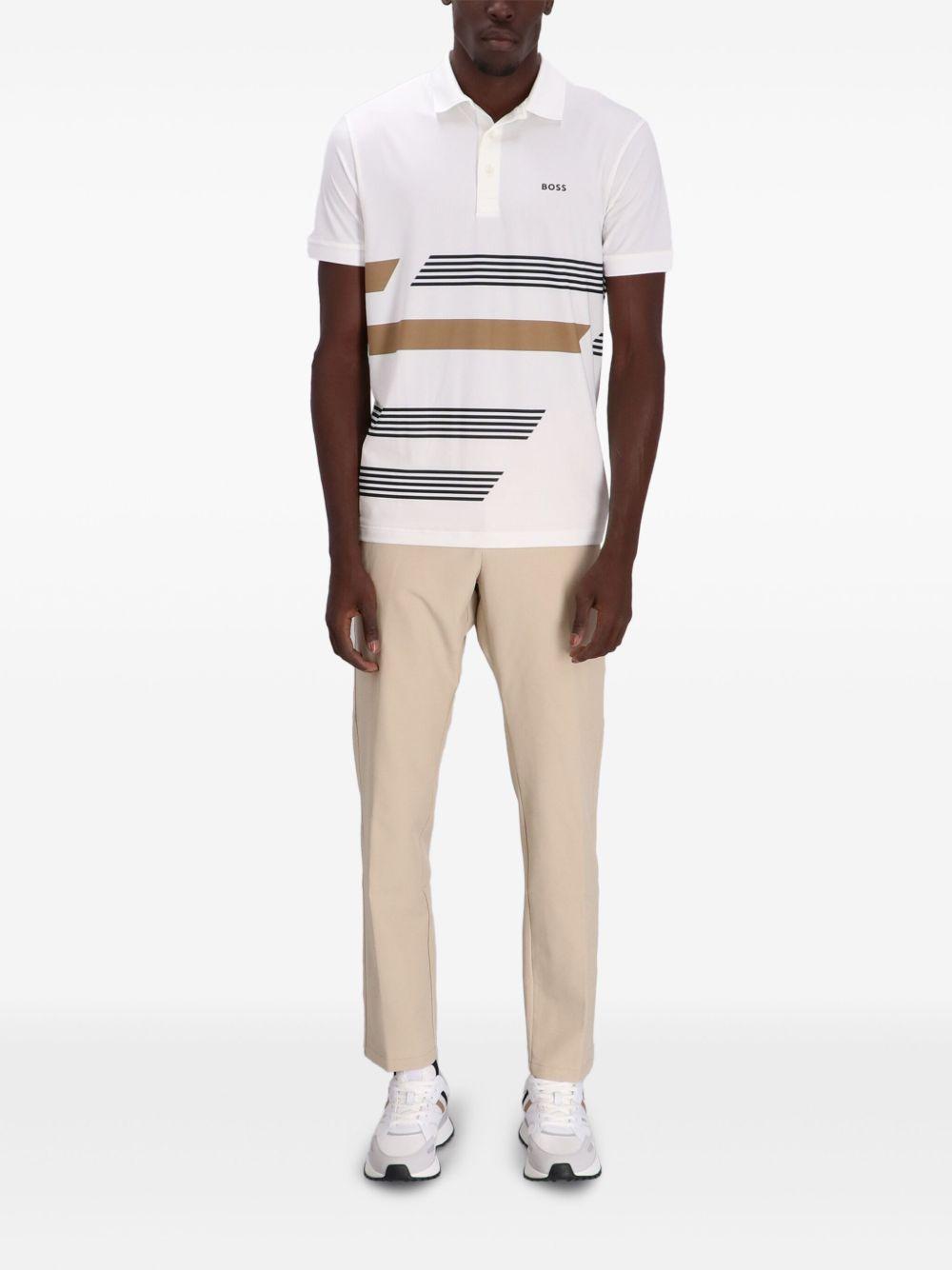 stripe-print polo shirt  Product Image