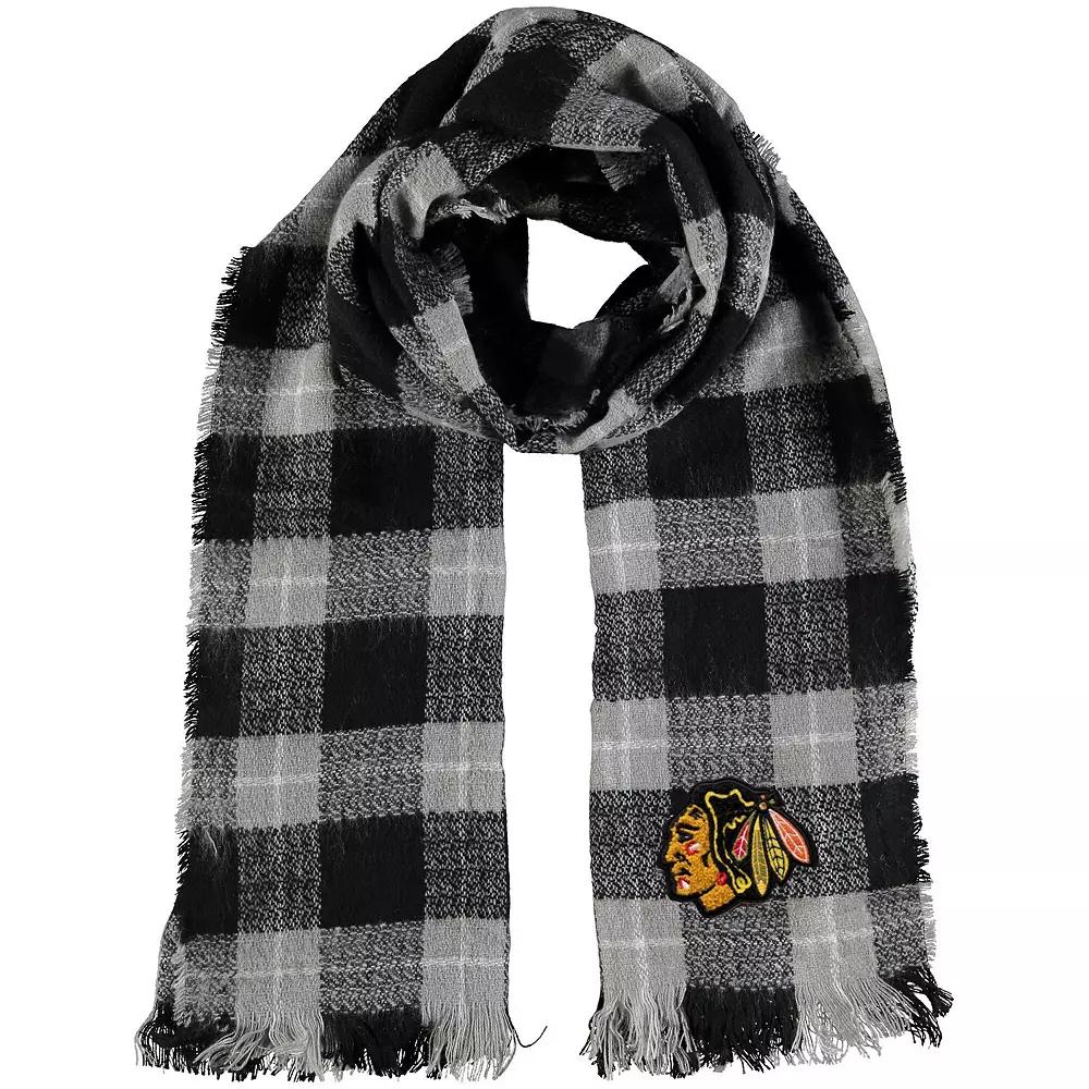 Women's Little Earth Chicago Blackhawks Plaid Blanket Scarf, Team Product Image