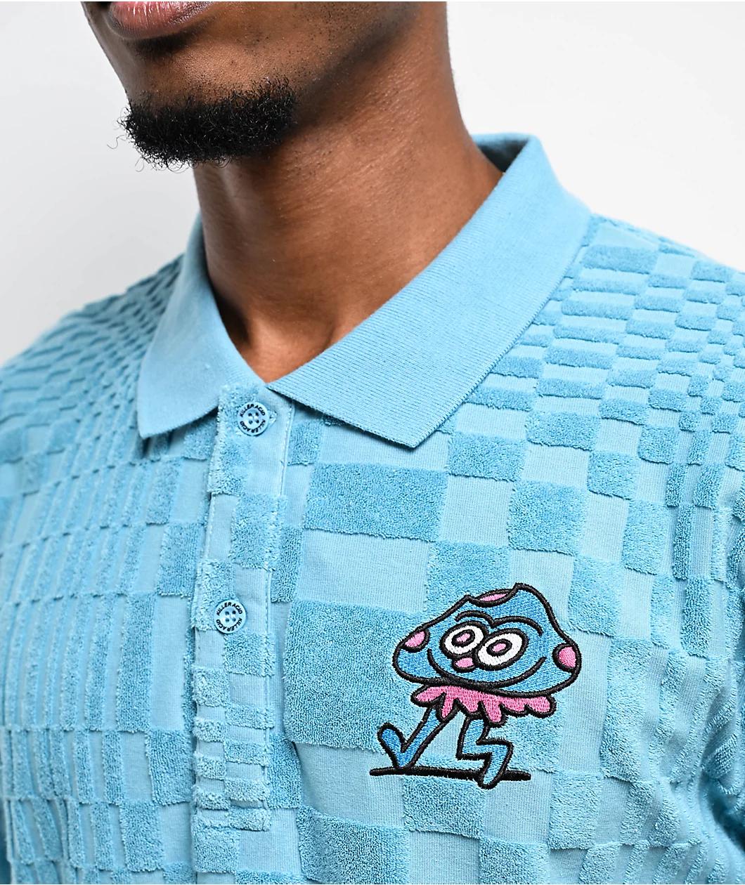 Killer Acid Scroom Blue Polo Shirt Product Image
