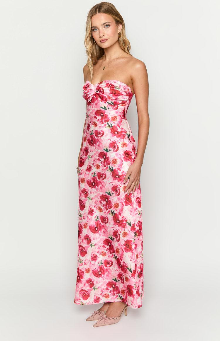 Ashley Pink Floral Formal Maxi Dress Baby Product Image