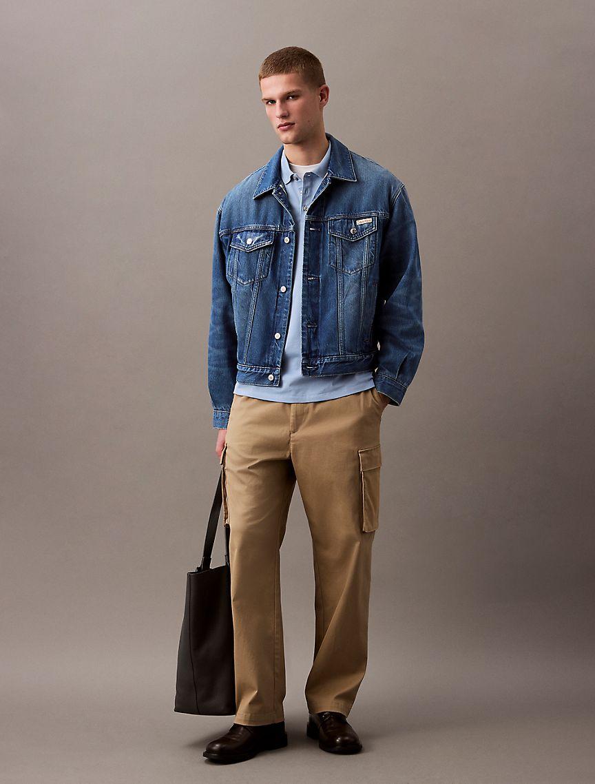 Smooth Cotton Monogram Logo Polo Shirt Product Image