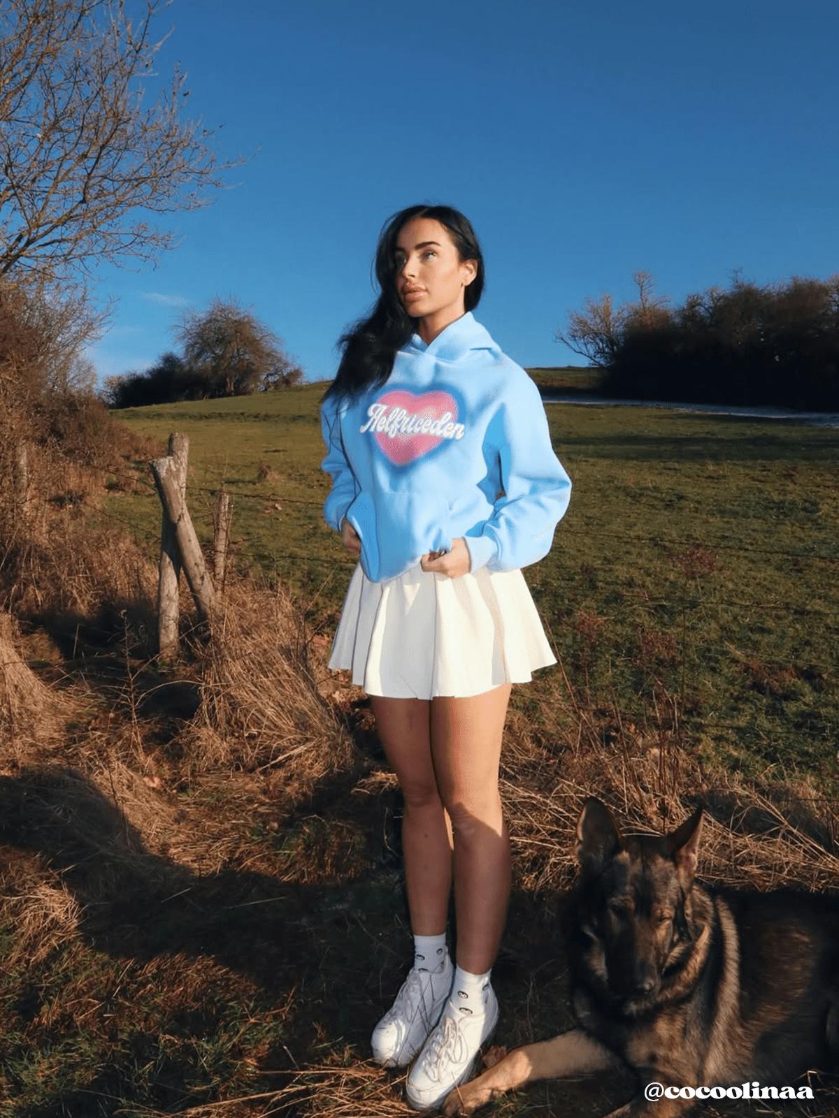 Aelfric Eden Dip Dye Heart Graphic Pullover Hoodie Product Image