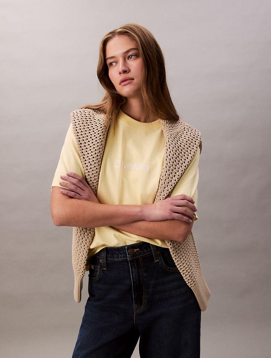 Standard Logo Boxy Fit Crewneck T-Shirt Product Image