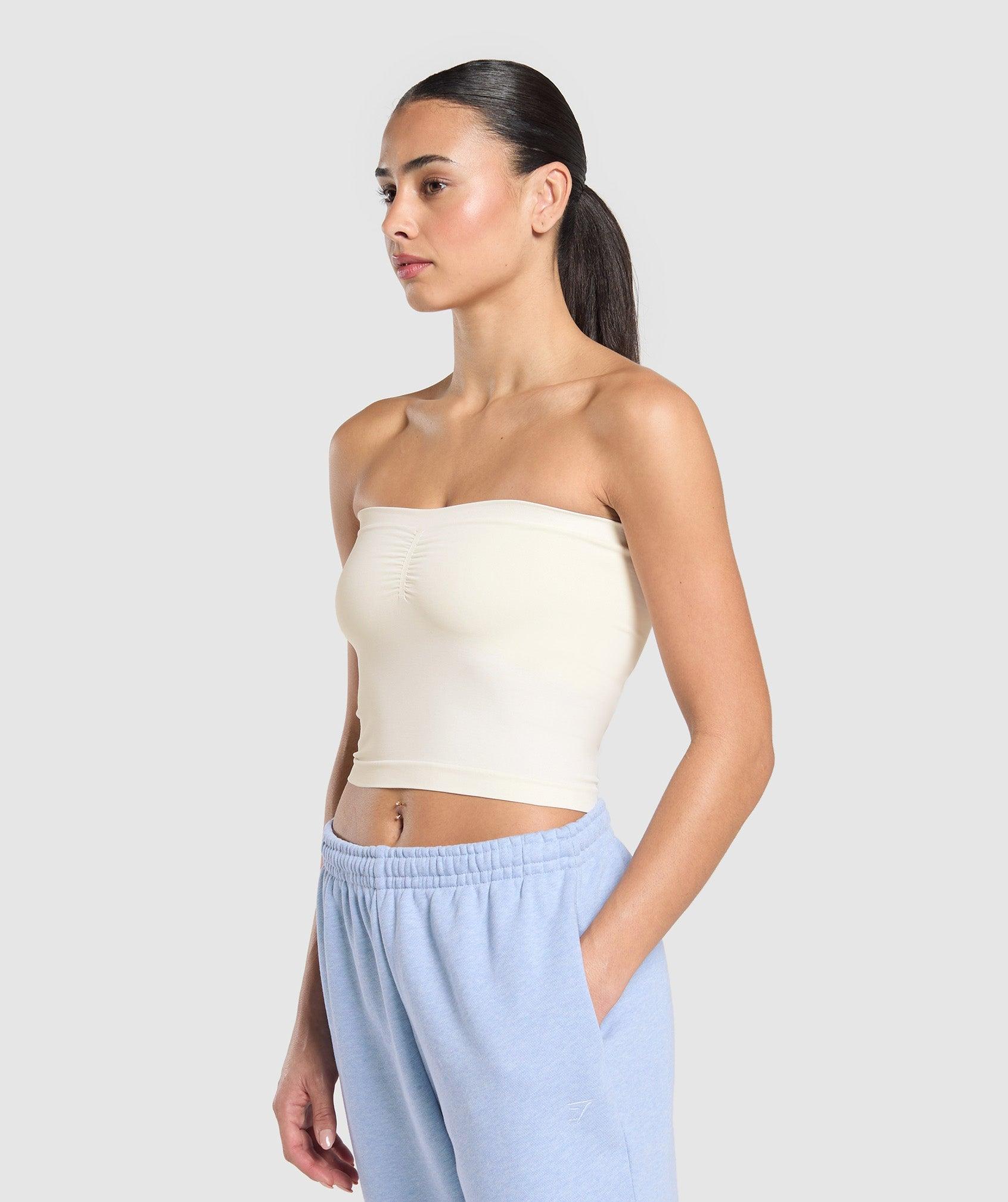 Gymshark Everyday Seamless Midi Tube Top - Soft White Female Product Image