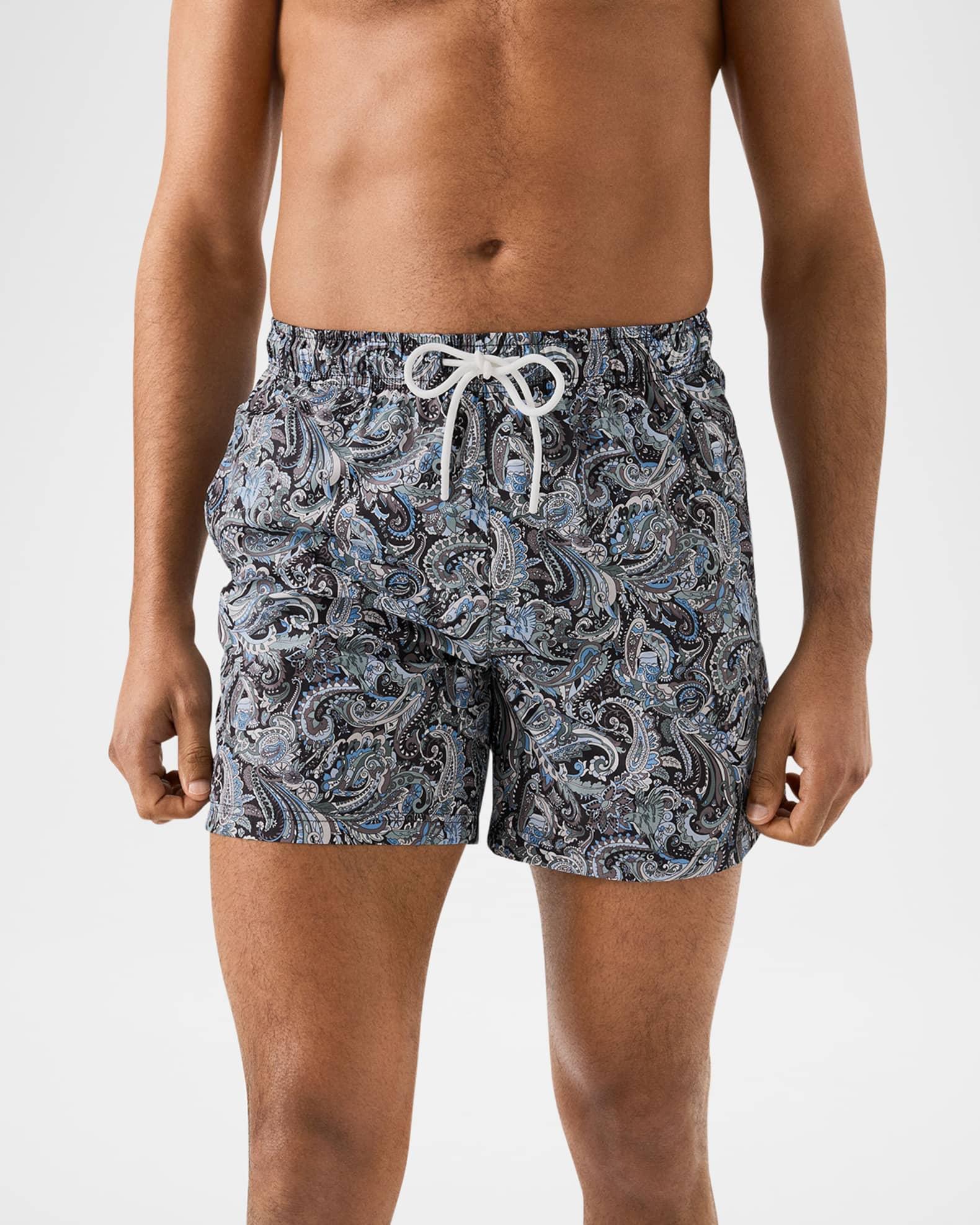 Men's Paisley Slim Swim Trunks Product Image
