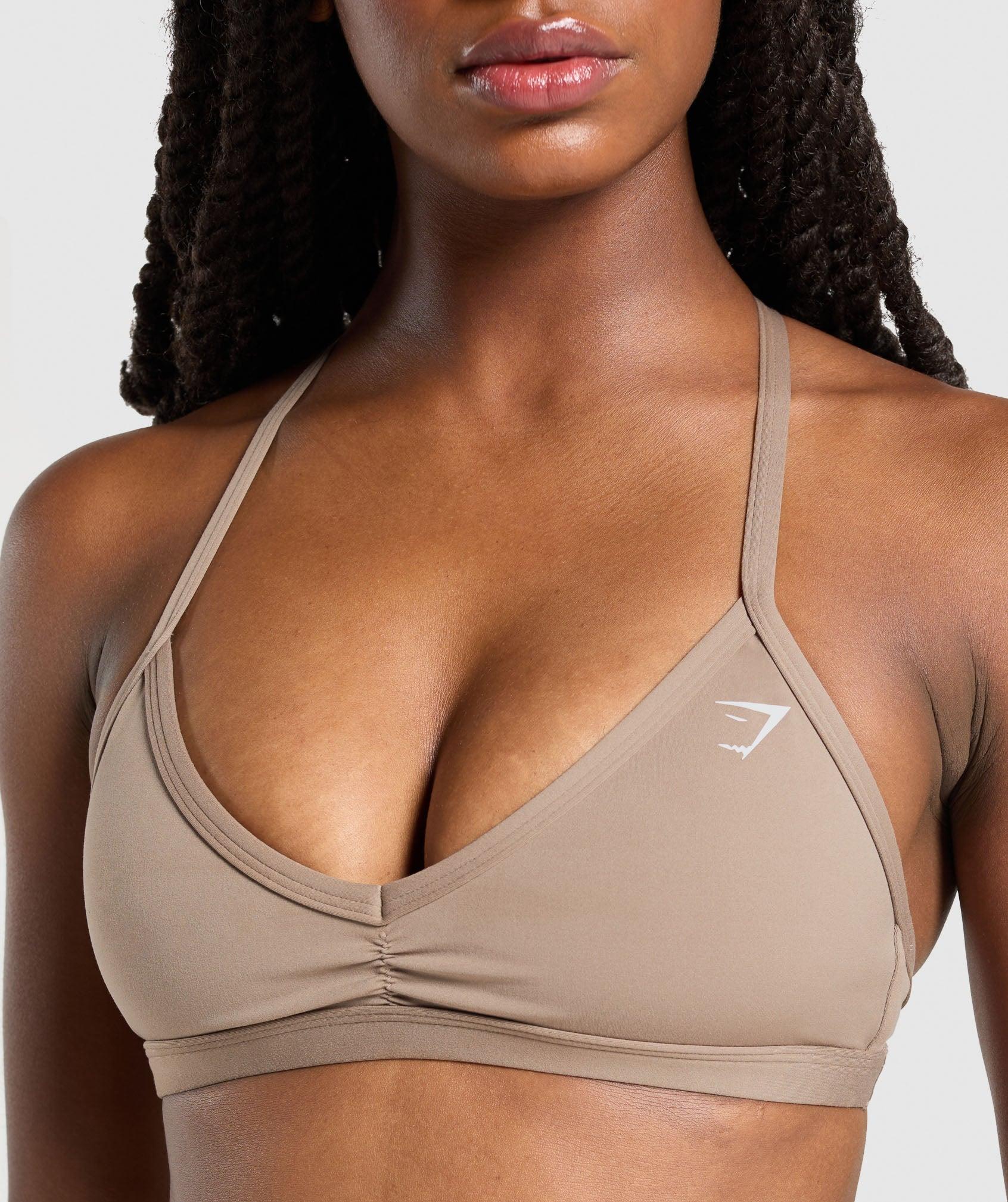 Gymshark Minimal Sports Bra - Lifestyle Brown Female Product Image