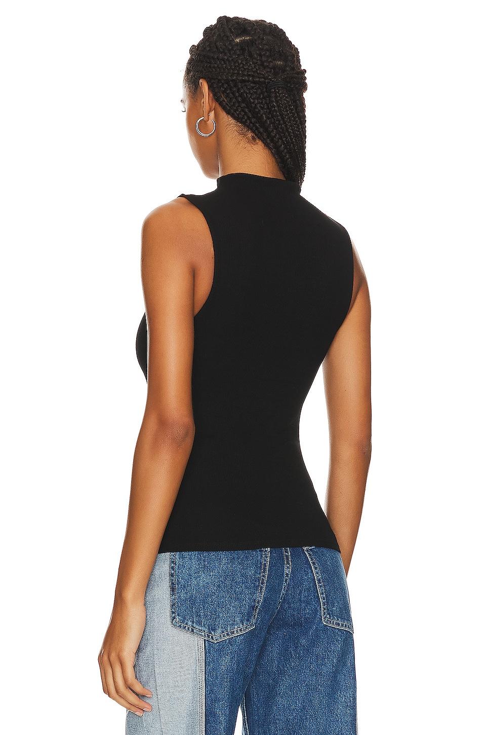 Silk Knit Rib Sleeveless Mockneck Enza Costa Product Image