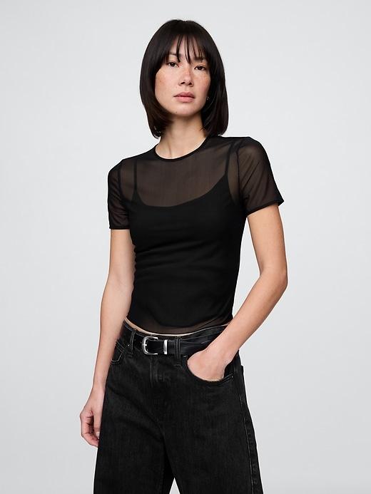 Mesh Crop T-Shirt Product Image