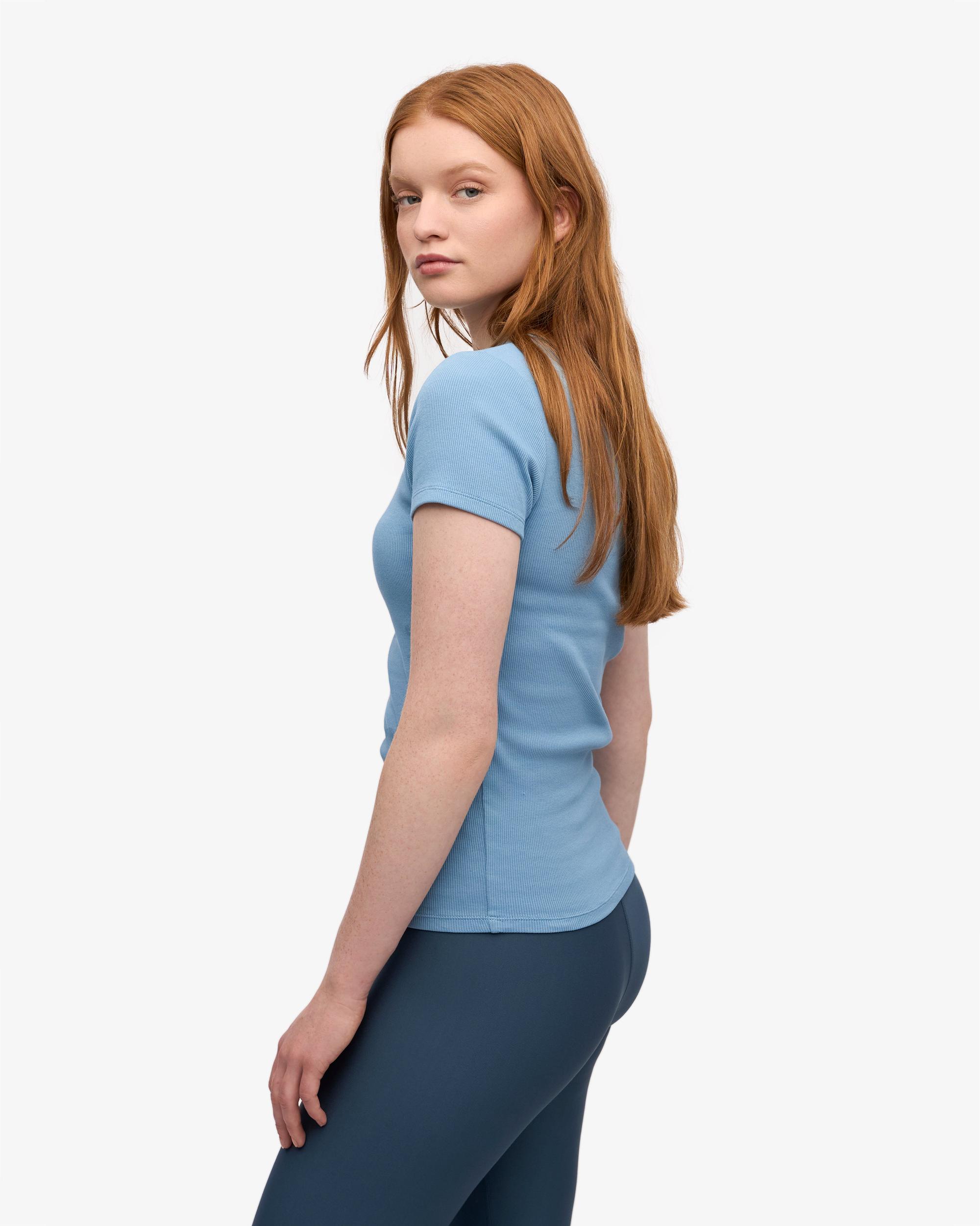 Organic Rib T-Shirt - Seaside Blue Product Image