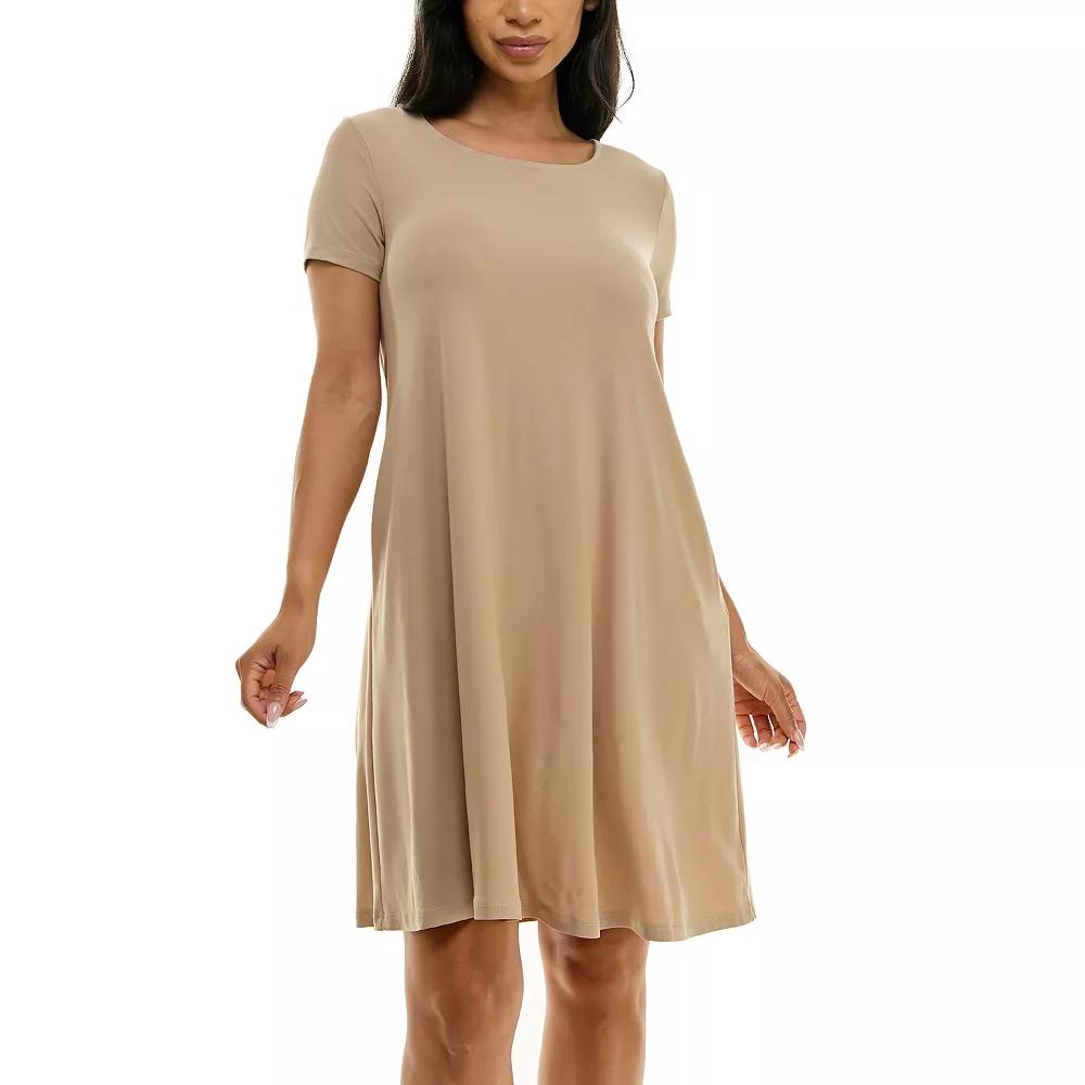 Women's Nina Leonard Lace-Up Back Swing Dress, Size: Small Product Image