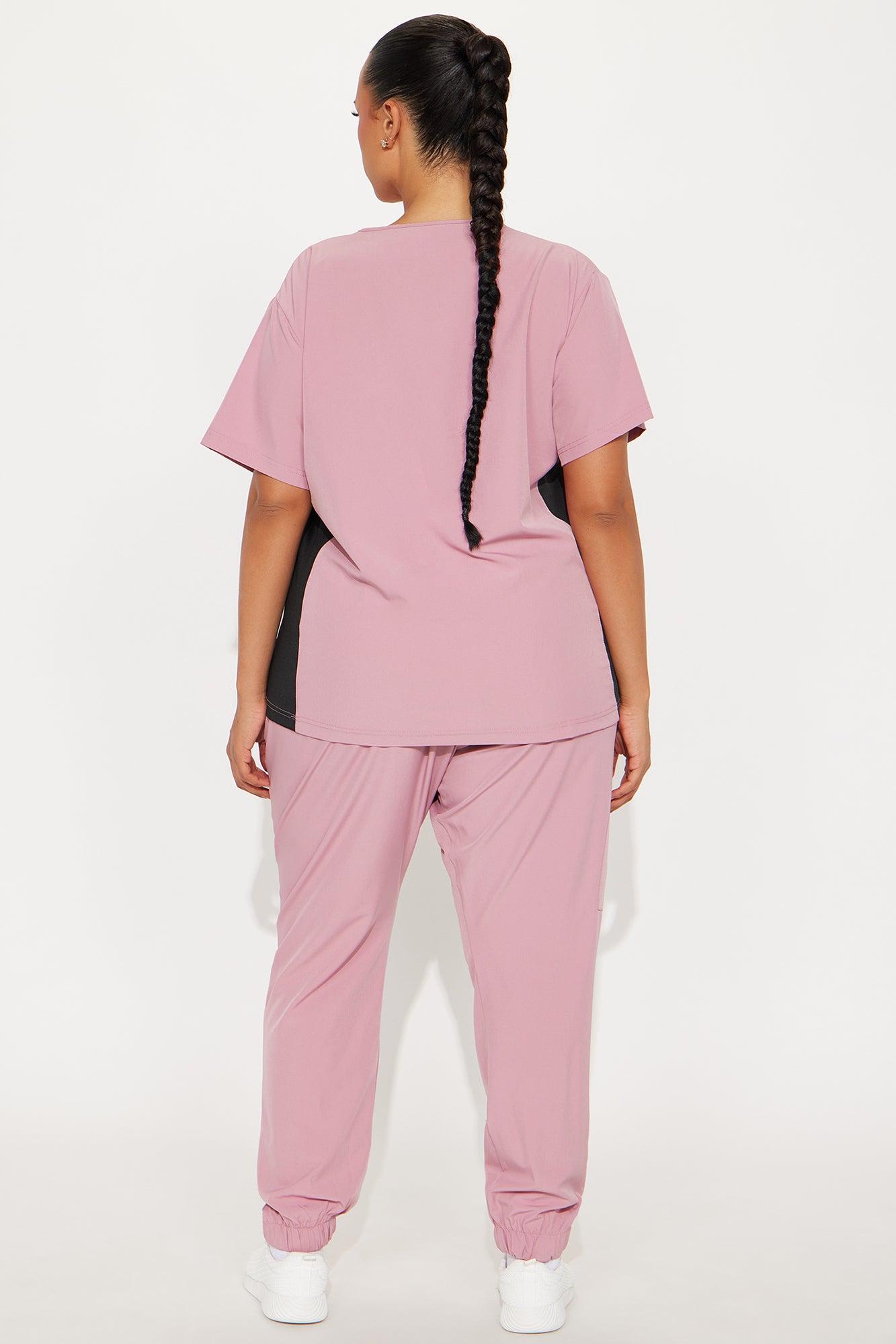 Get Better 4 Way Stretch Scrub Uniform Jogger Set - Mauve Female Product Image