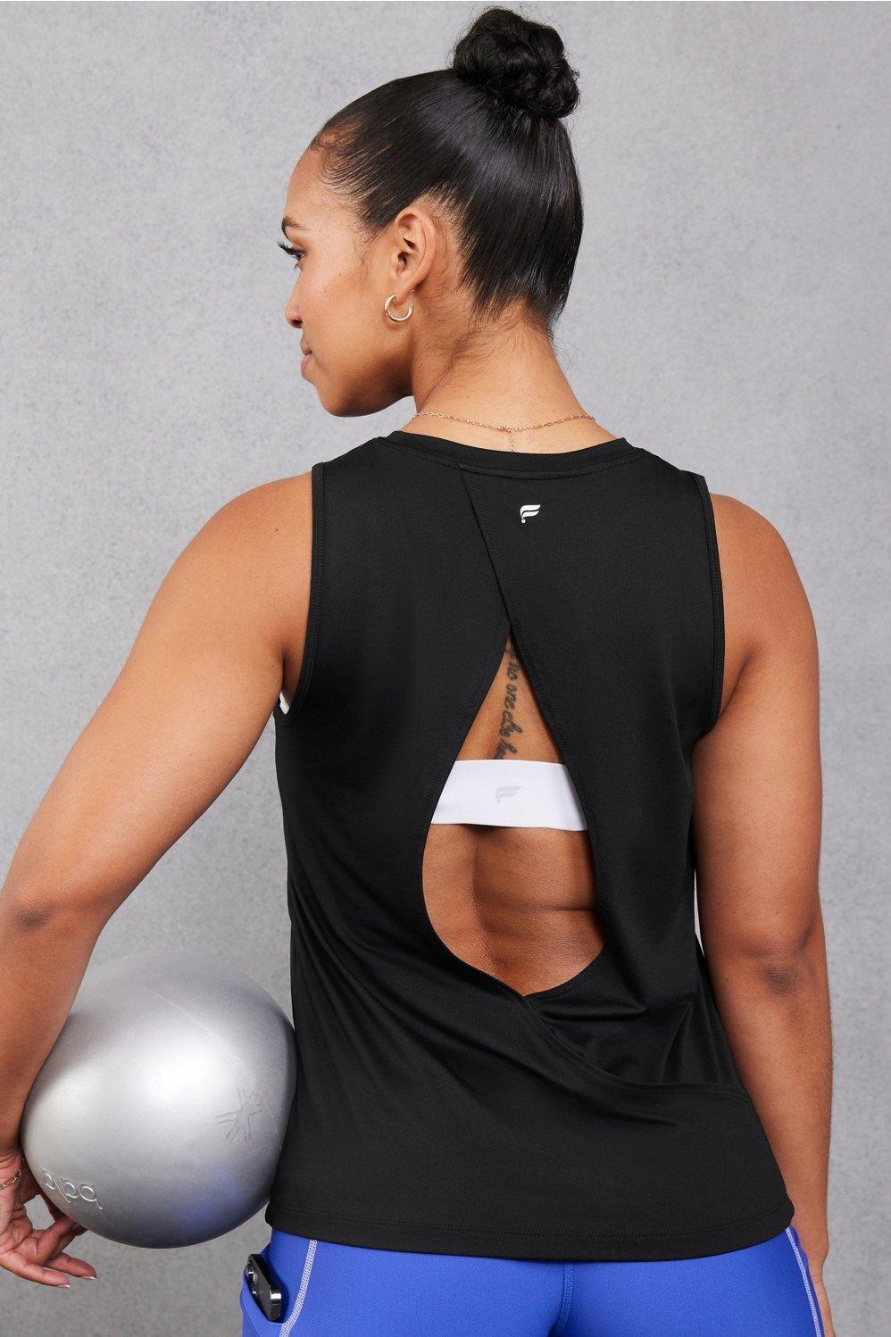 Fabletics Blake Open Back Tank Womens black Size XS Product Image