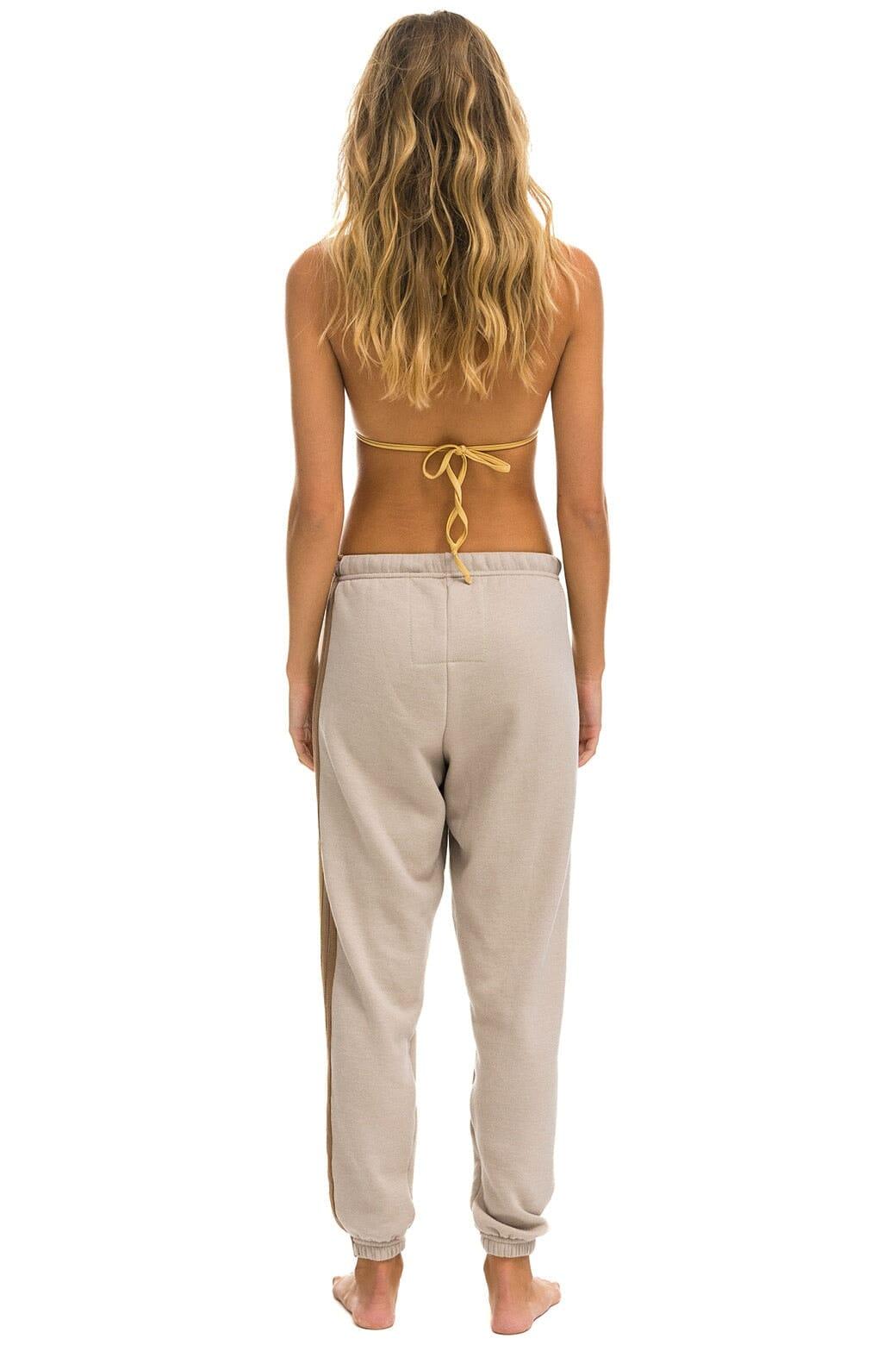 5 STRIPE SWEATPANTS - SAND // TAN Female Product Image