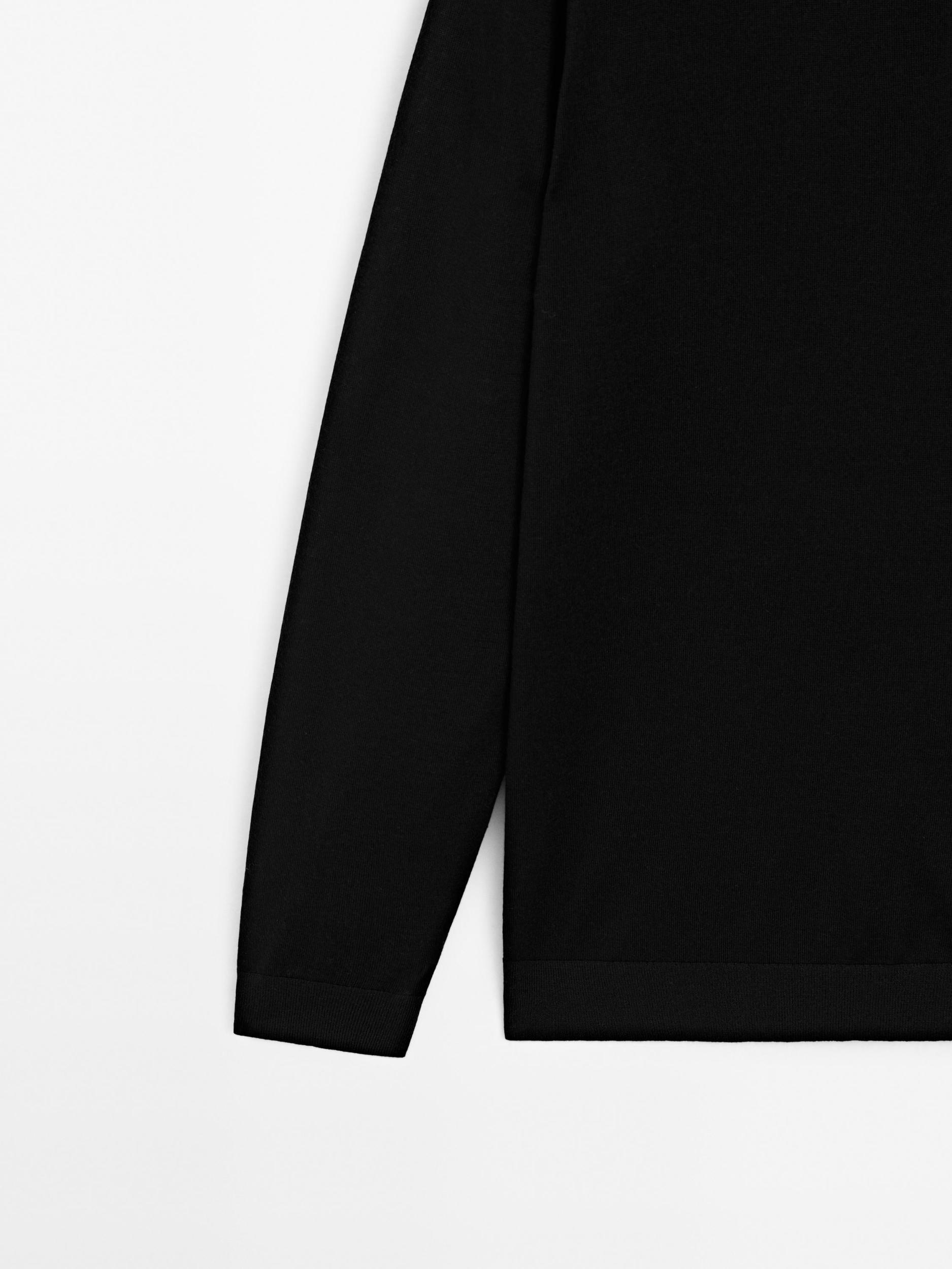 Quarter-zip knit sweater Product Image