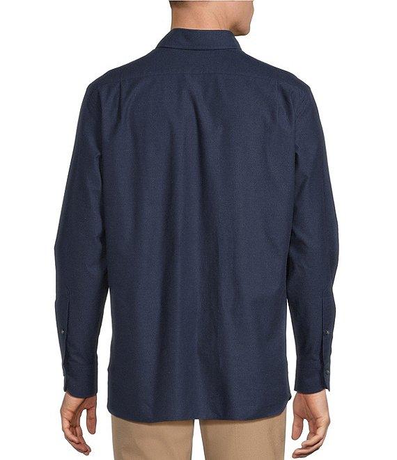 Daniel Cremieux Signature Label Solid Cashmere Blend Long Sleeve Woven Shirt Product Image