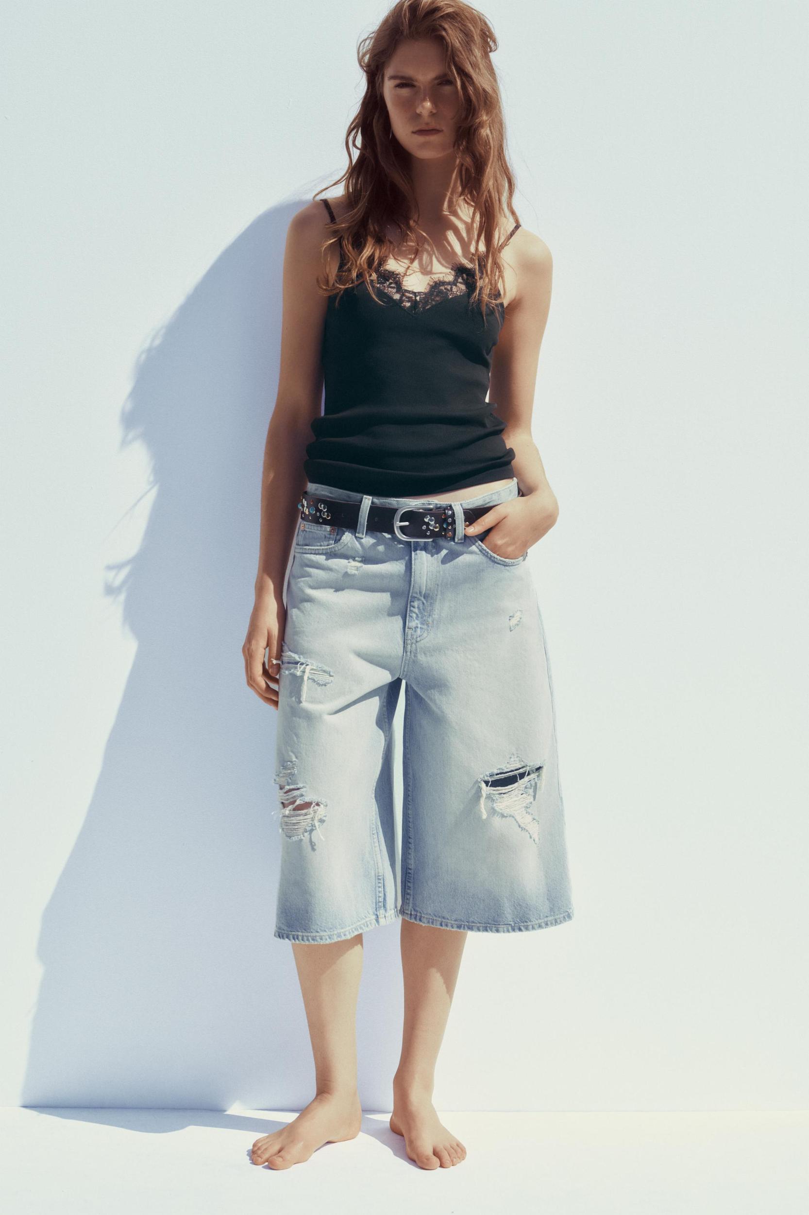 RIB TANK TOP WITH LACE Product Image