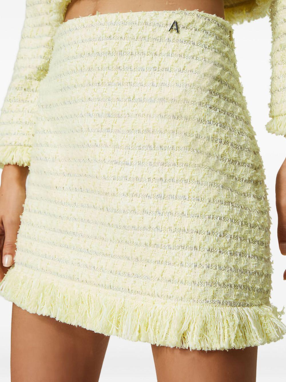 bouclé fringed mini skirt Product Image