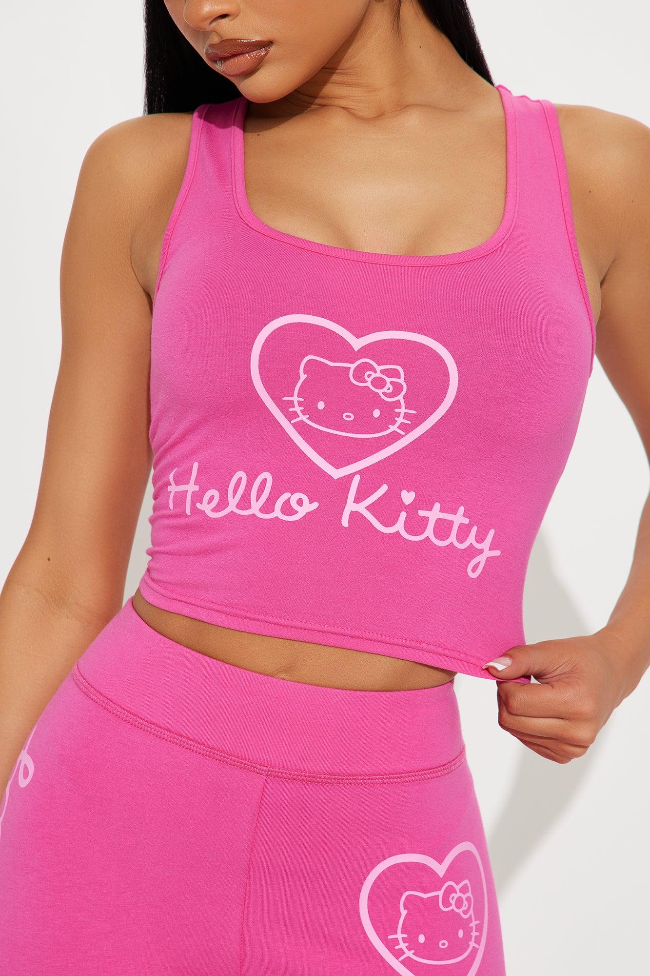 Hello Kitty Love Crop Top - Hot Pink Product Image