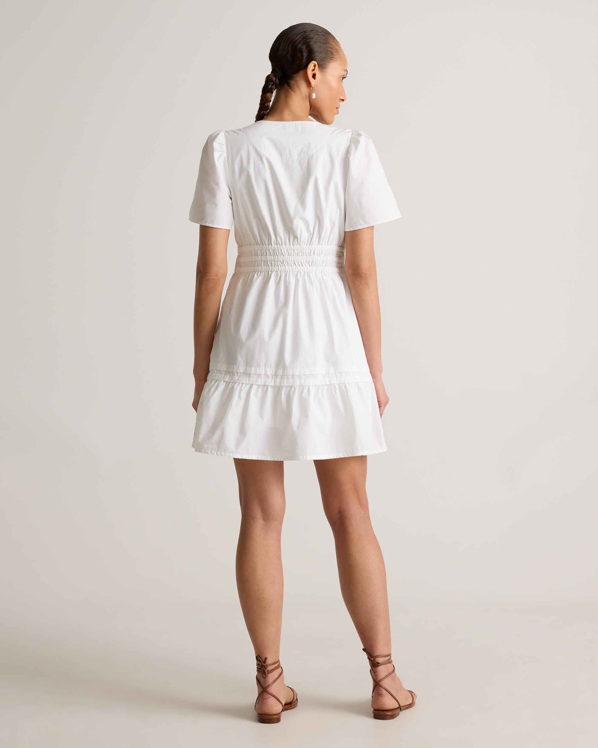 Quince | Women's Poplin Tiered Mini Dress Organic Cotton Product Image