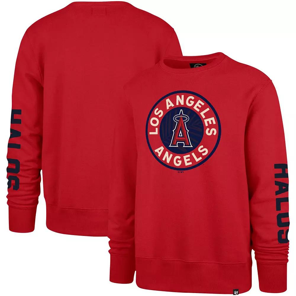 Men's '47 Red Los Angeles Angels City Connect Legend Headline Pullover Sweatshirt,  Product Image