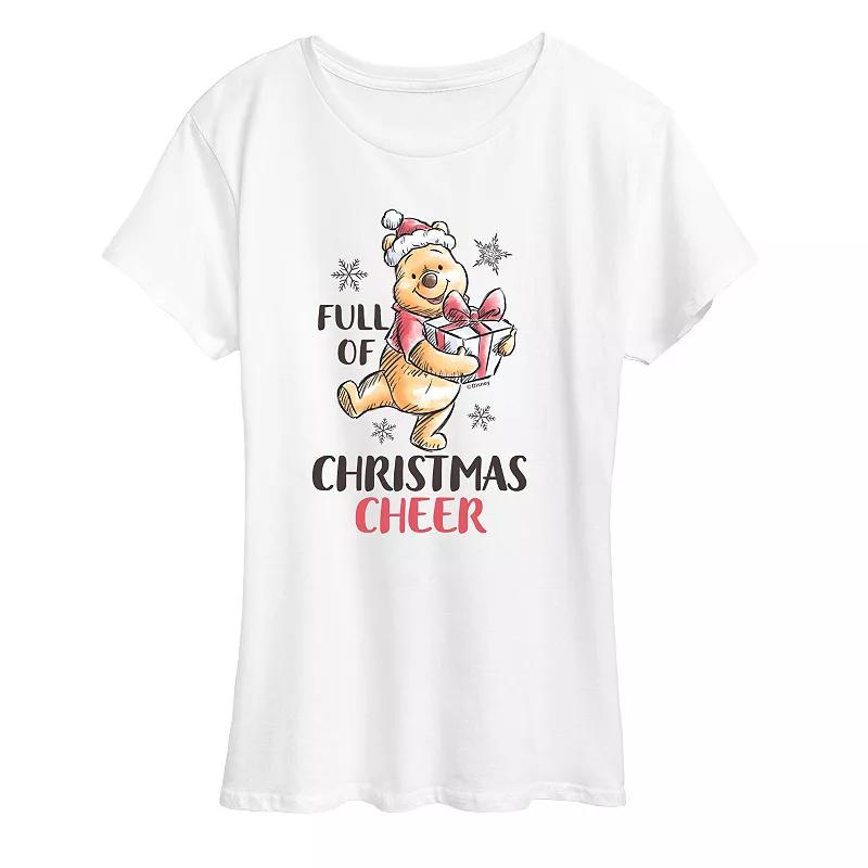 Disney's Winnie The Pooh Women's Christmas Cheer Graphic Tee, Girl's,  Product Image