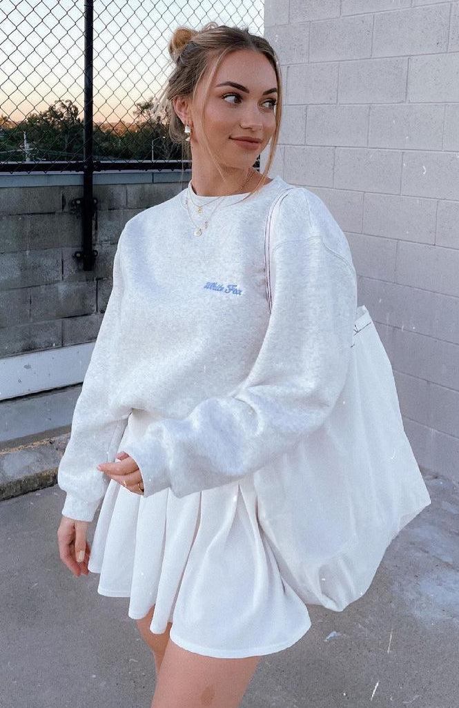 Steal Your Heart Oversized Sweater Grey Marle Product Image