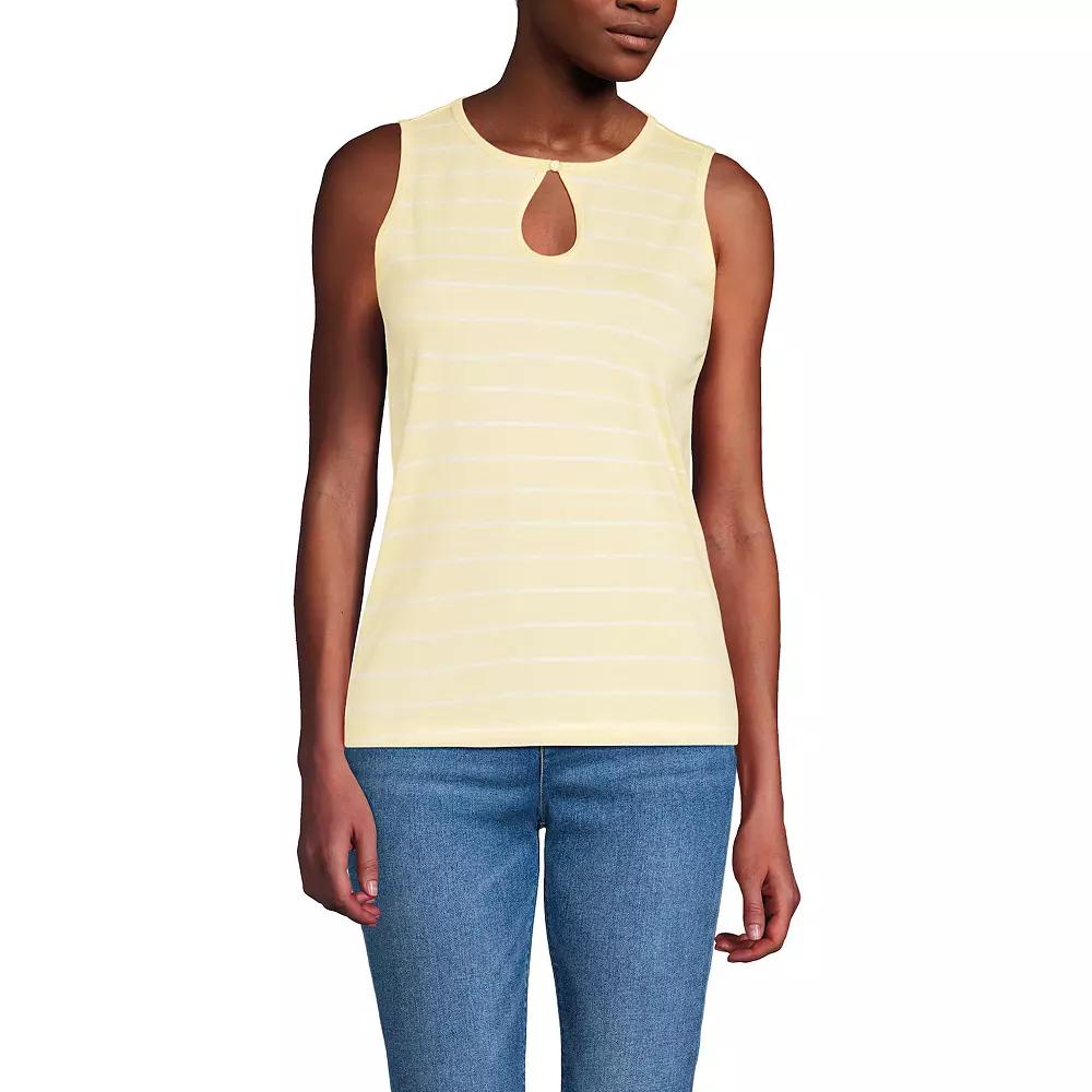 Women's Lands' End Supima Keyhole Tank Top,  Product Image