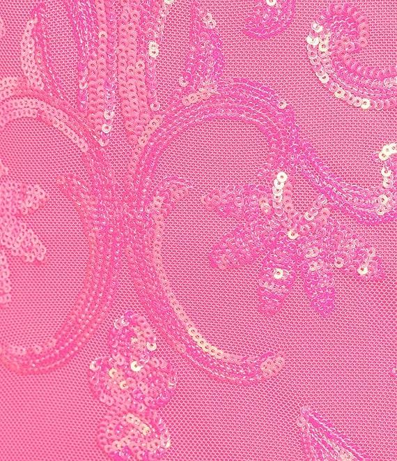 B. Darlin Sequin V-Neck Spaghetti Strap Keyhole Bodycon Dress Product Image