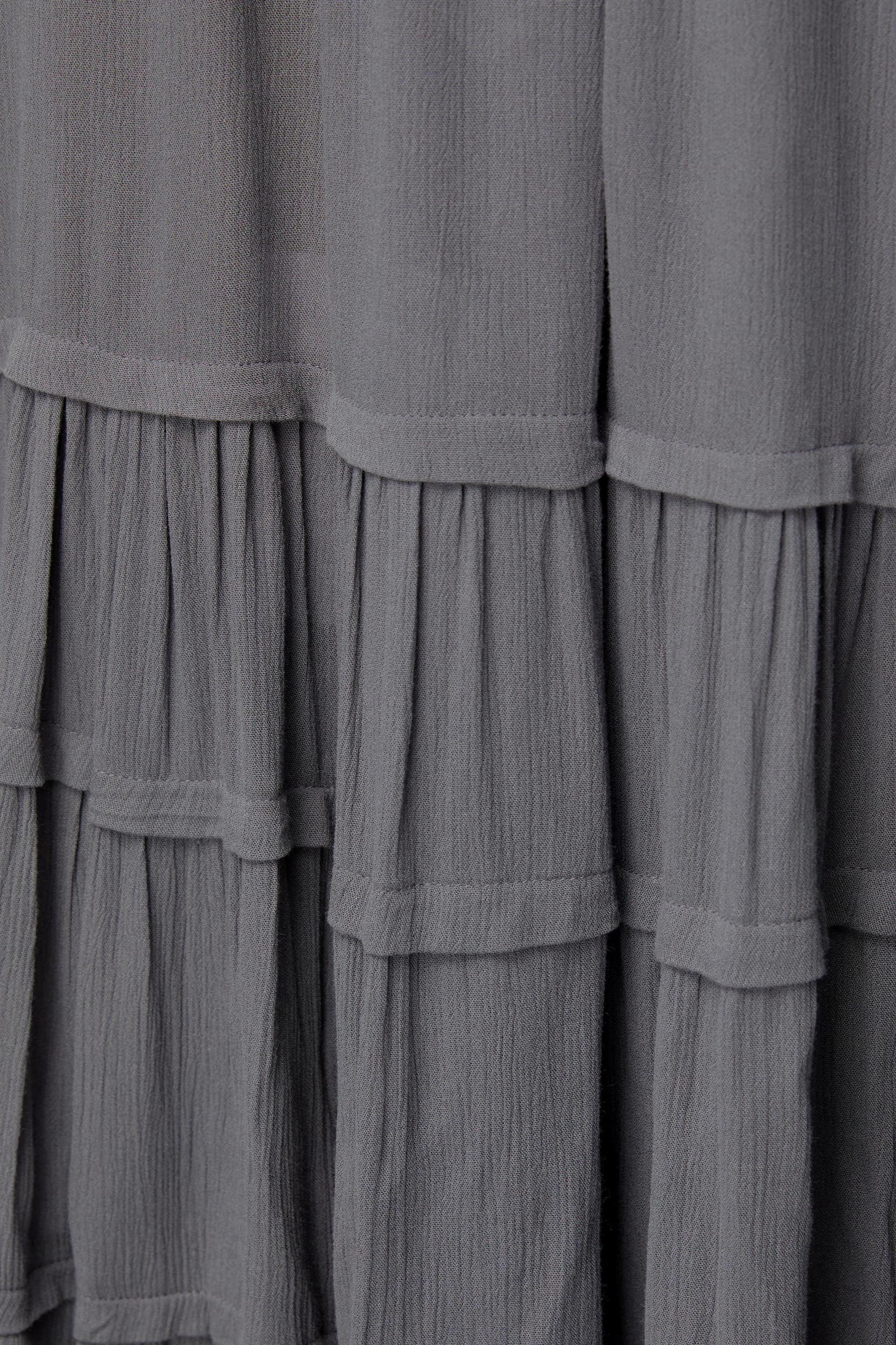 Long halter neck paneled dress Product Image