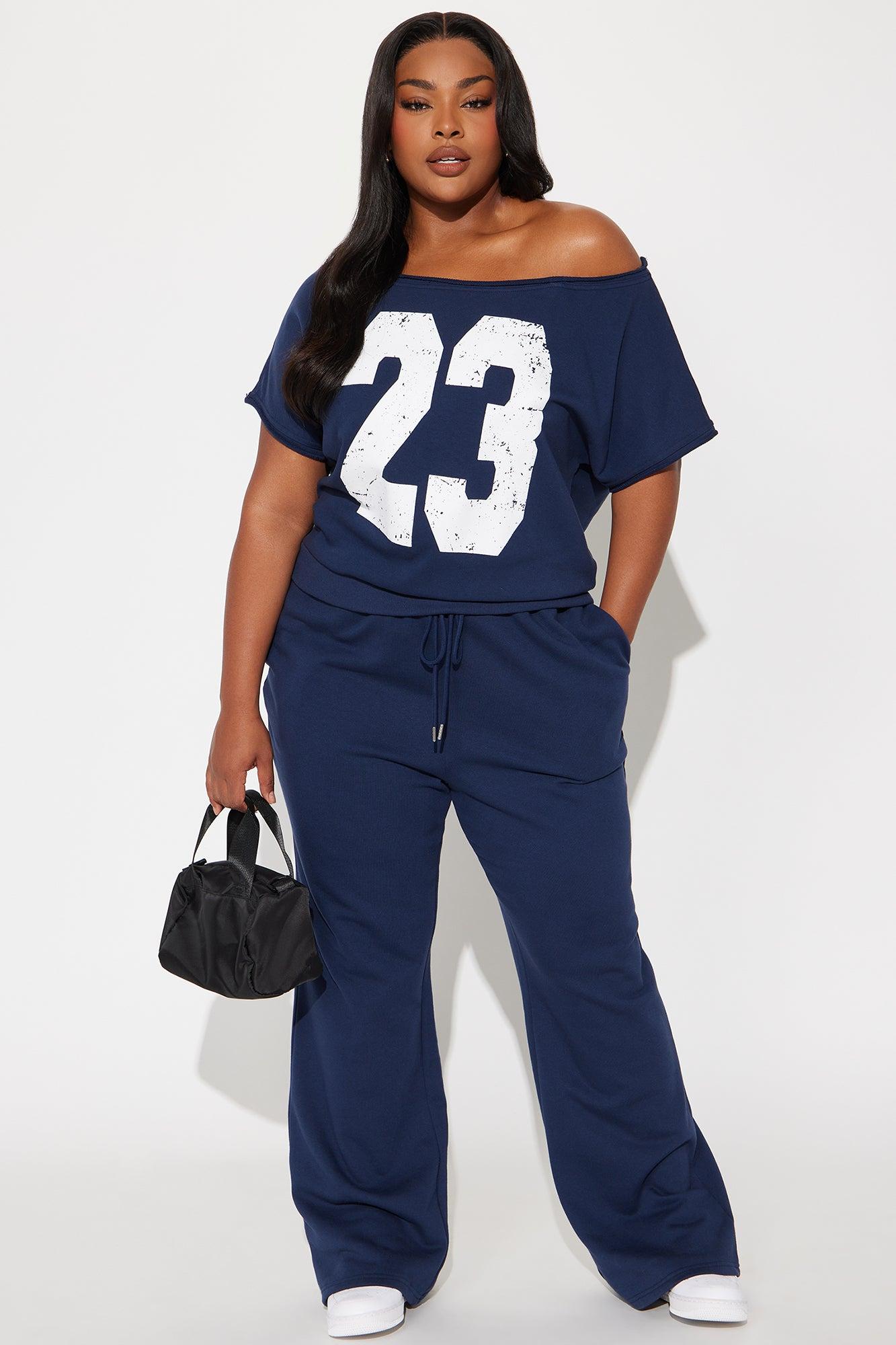 23 Off Shoulder Pant Set - Navy/combo Product Image