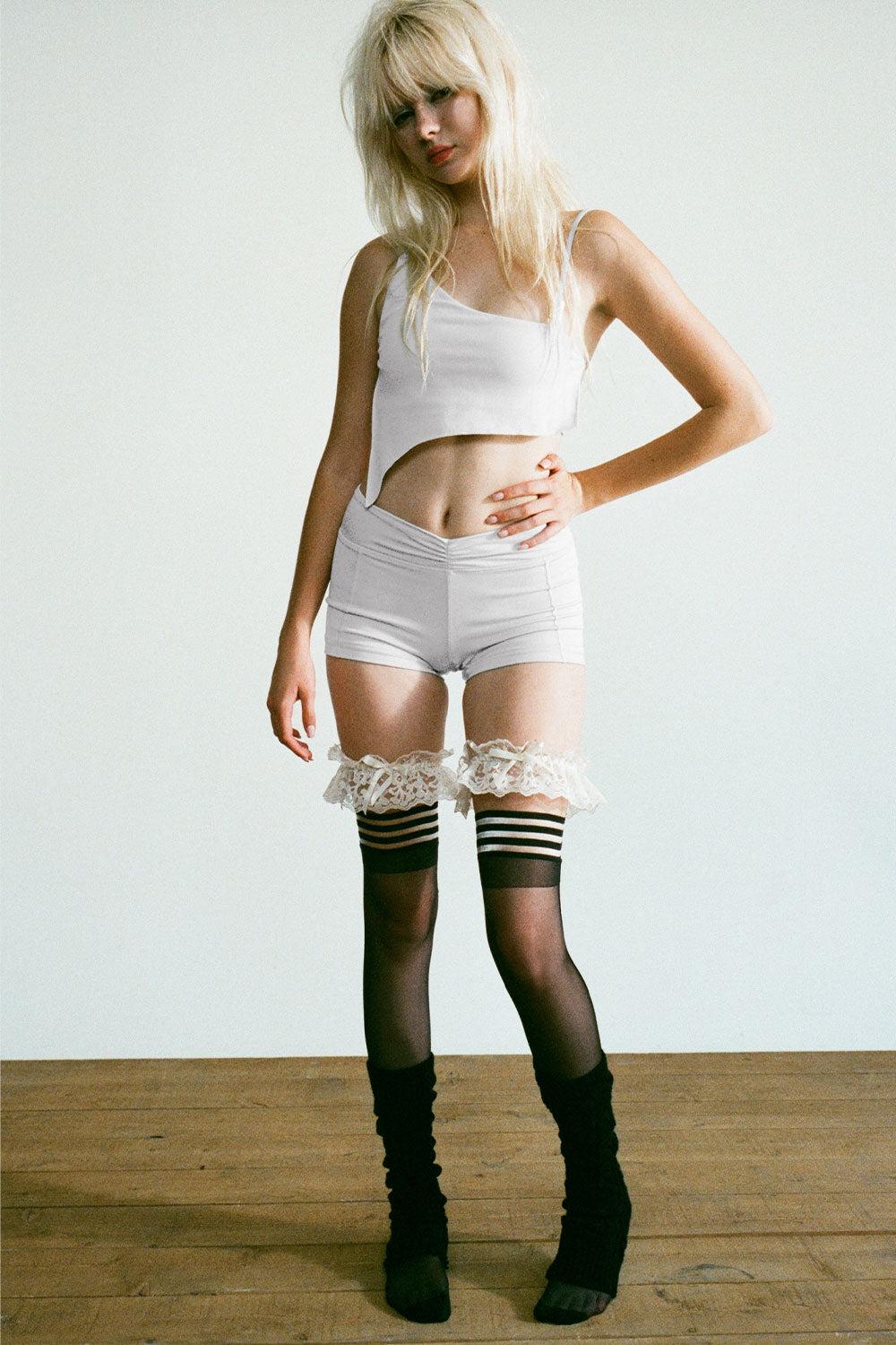 Lydia Asymmetrical Sports Bra - Icy Gray Product Image