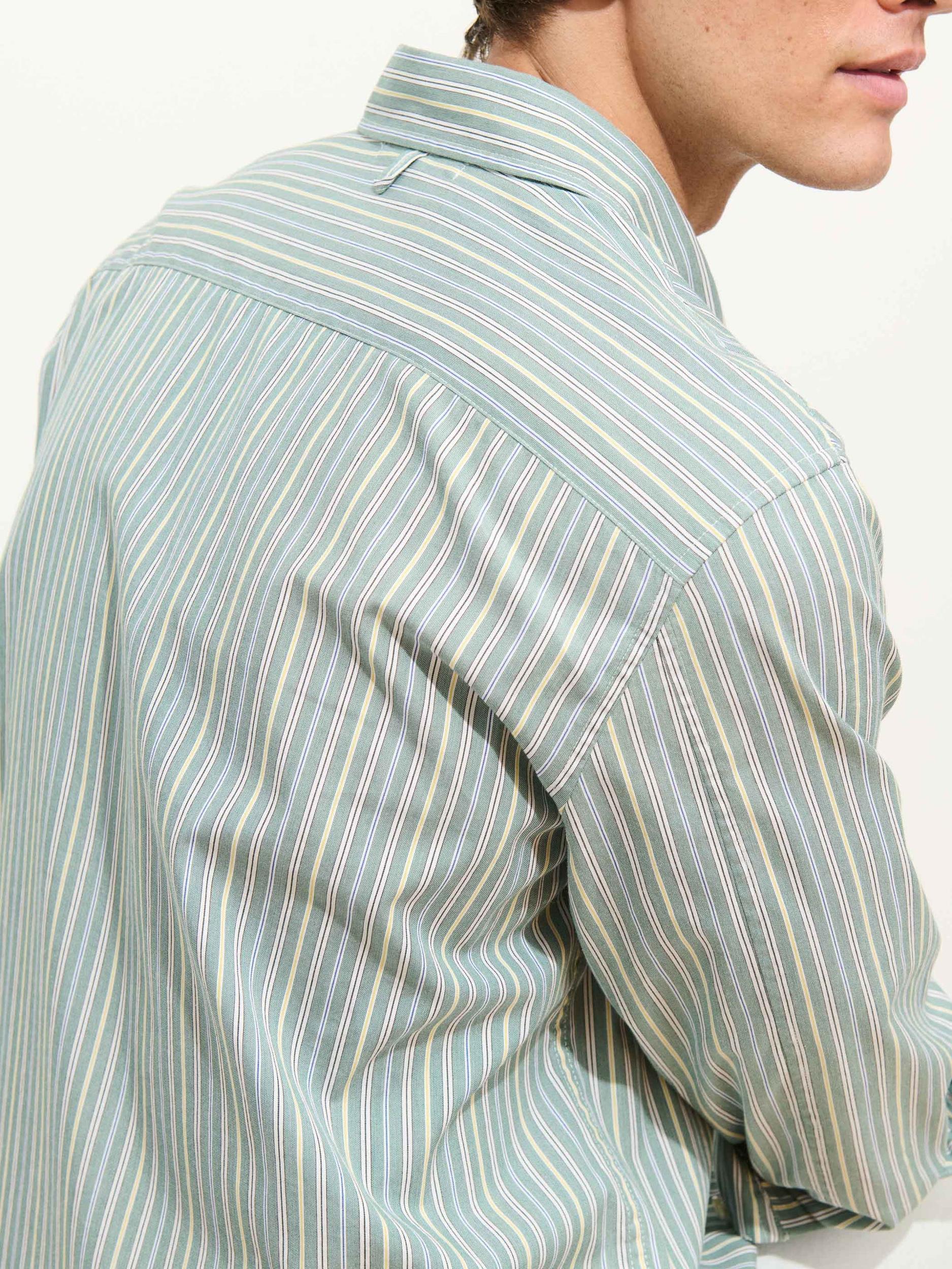 Mill Striped Shirt In Cotton Poplin Product Image