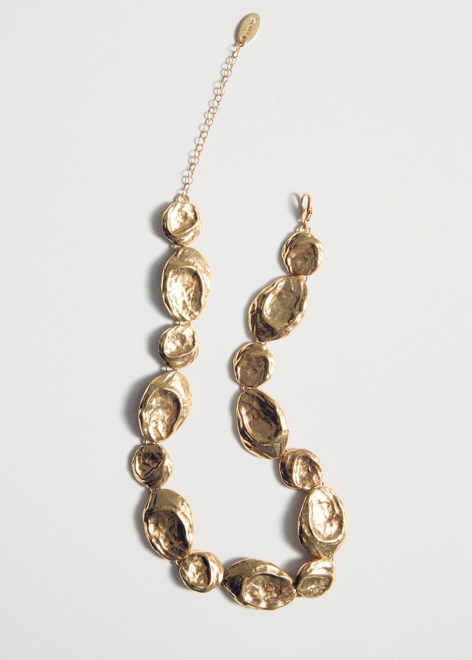 Textured coin necklace - Women | MANGO USA Product Image